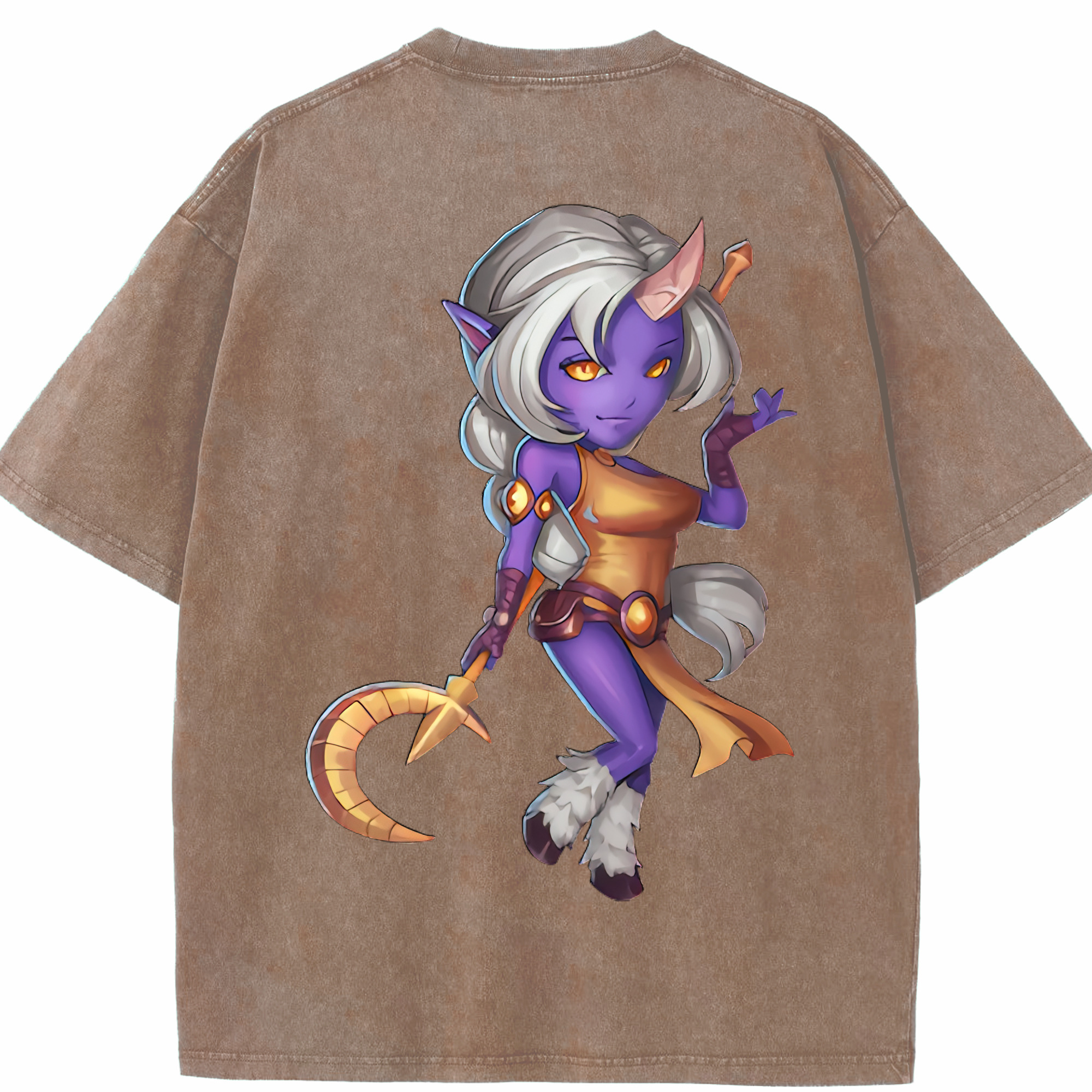 リーグ・オブ・レジェンド League of Legends LOL 綿100% ヴィンテージ風 半袖Tシャツ（背面プリント）