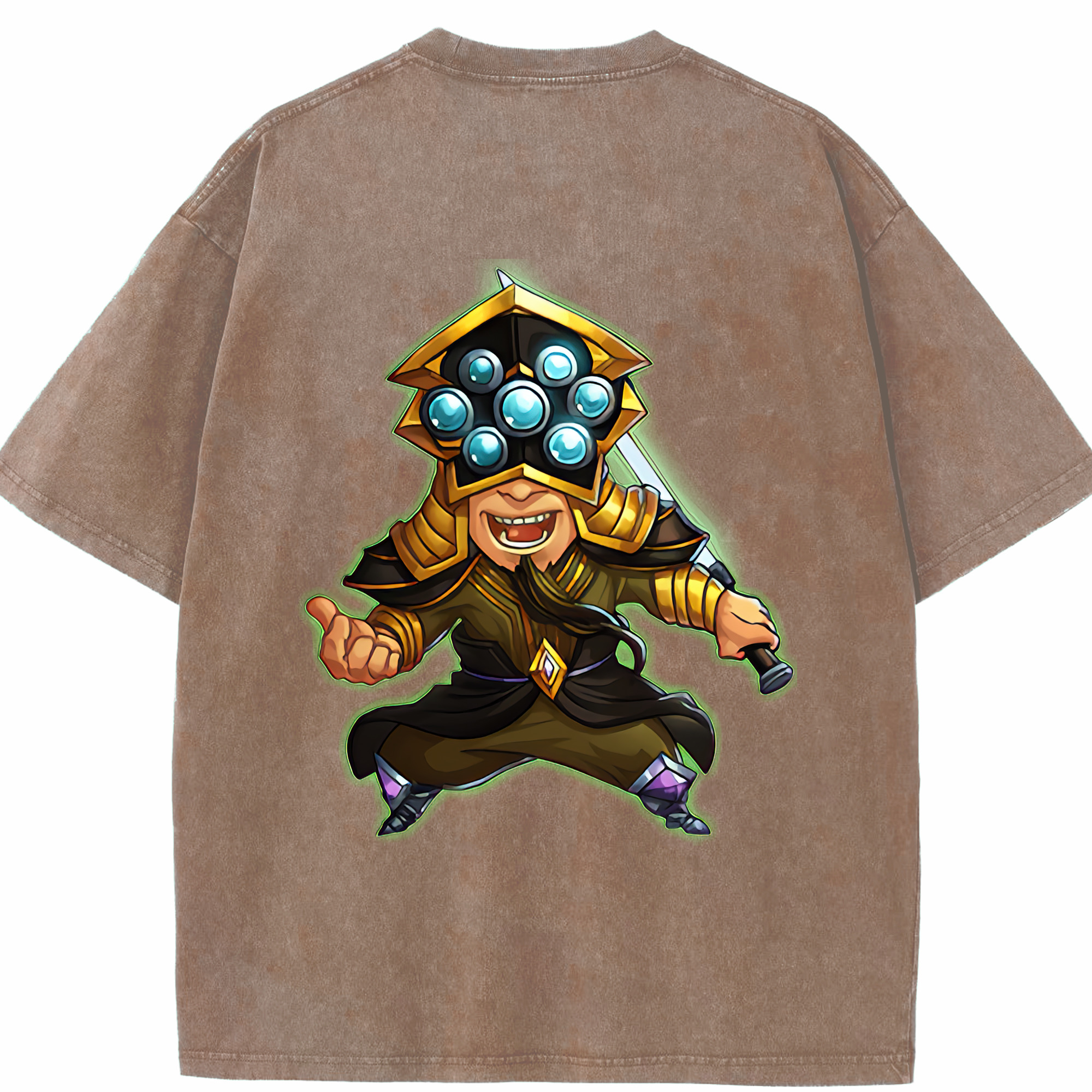 リーグ・オブ・レジェンド League of Legends LOL 綿100% ヴィンテージ風 半袖Tシャツ（背面プリント）