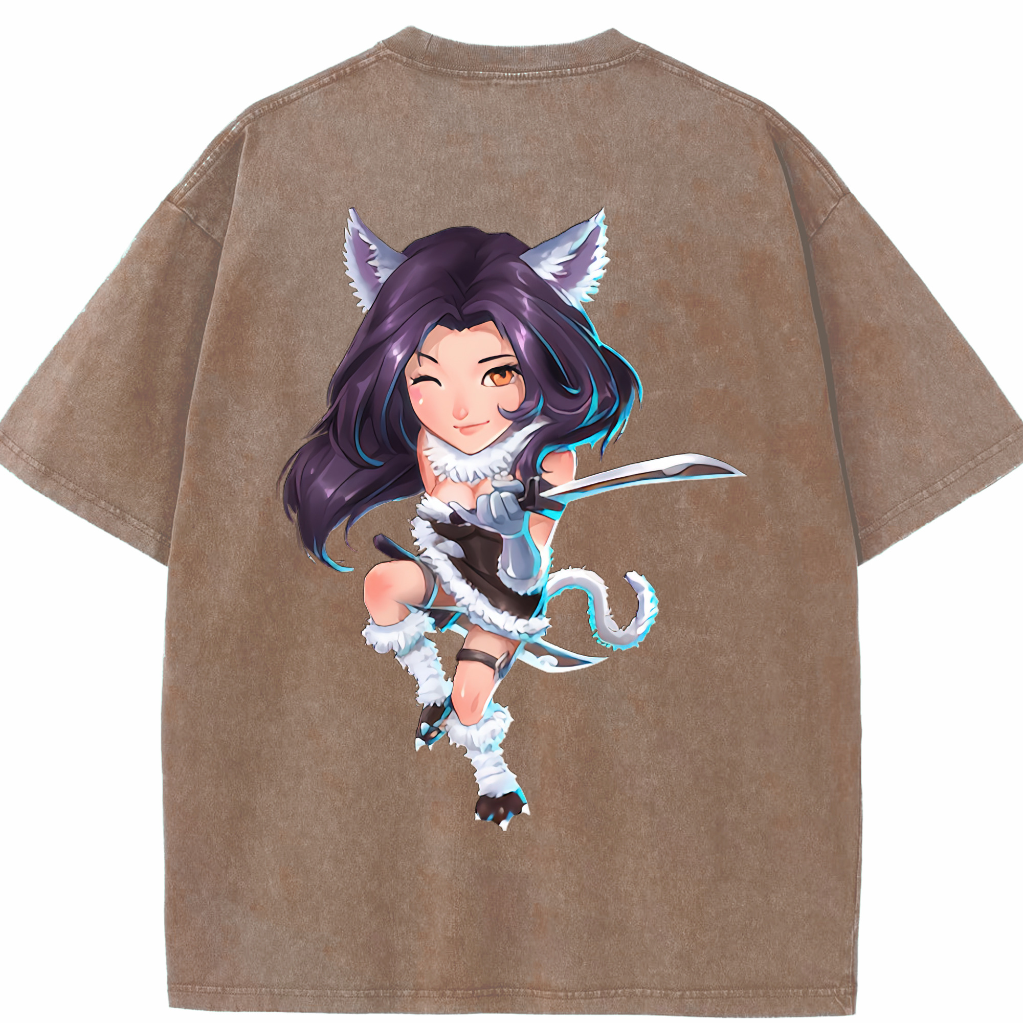 リーグ・オブ・レジェンド League of Legends LOL 綿100% ヴィンテージ風 半袖Tシャツ（背面プリント）