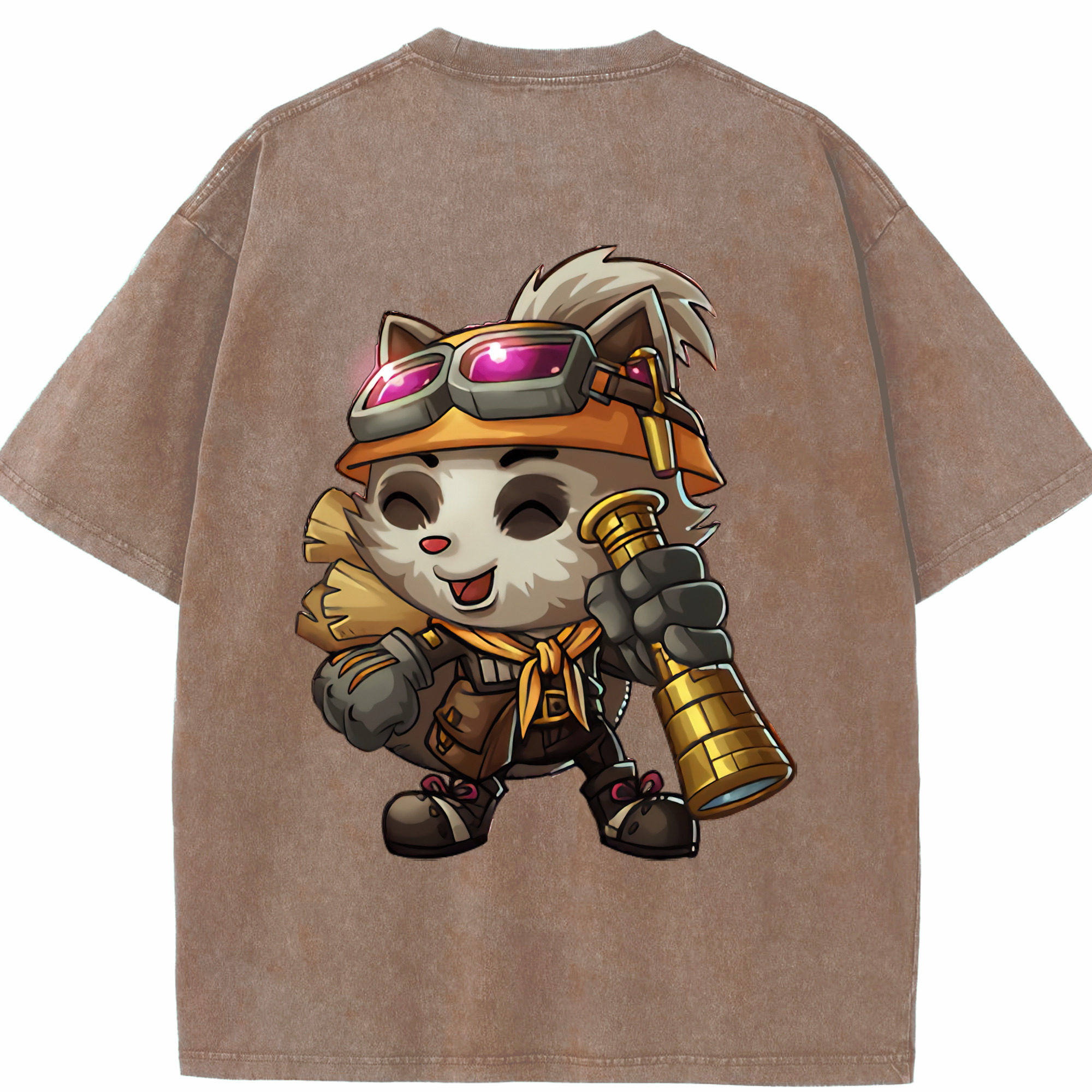 リーグ・オブ・レジェンド League of Legends LOL 綿100% ヴィンテージ風 半袖Tシャツ（背面プリント）