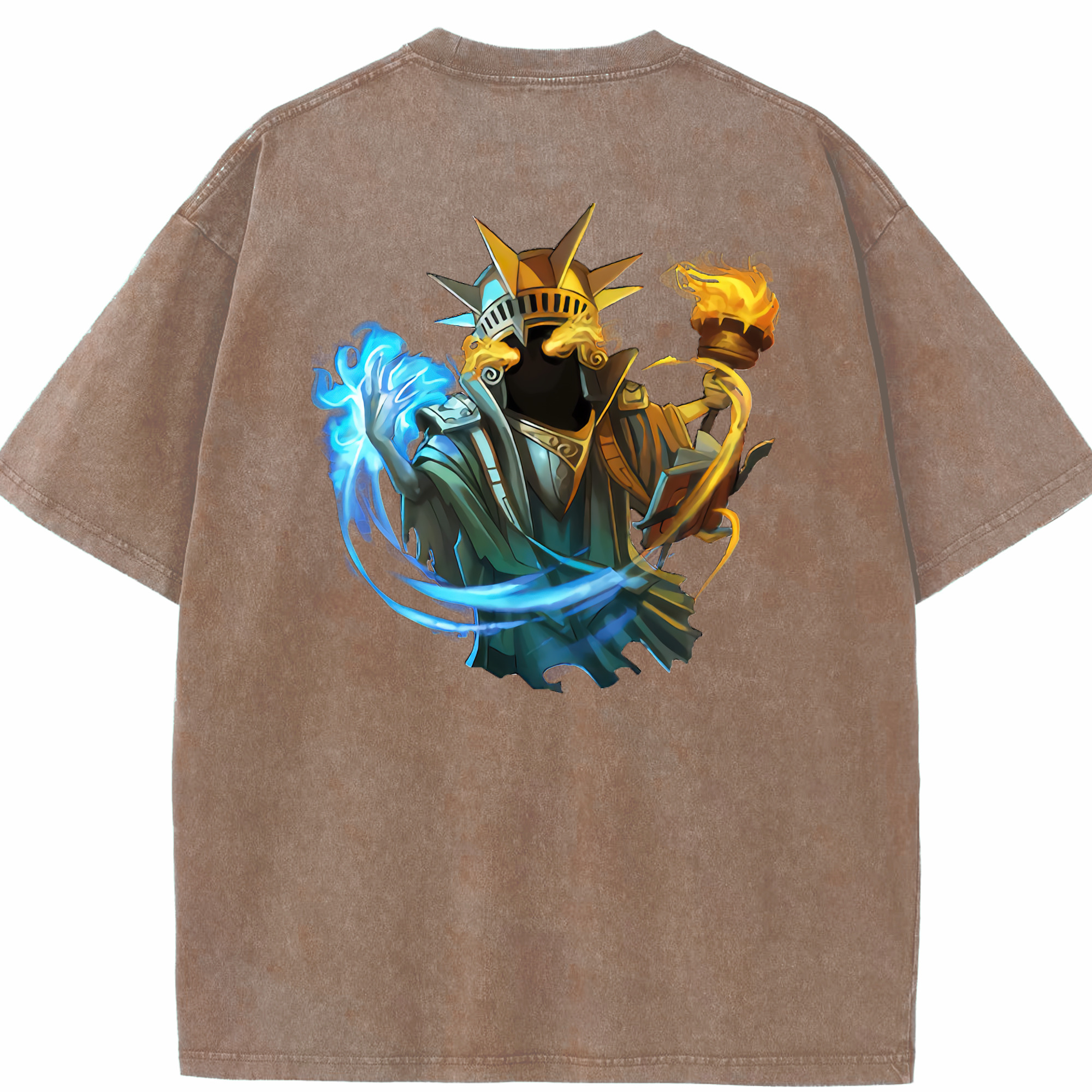 リーグ・オブ・レジェンド League of Legends LOL 綿100% ヴィンテージ風 半袖Tシャツ（背面プリント）