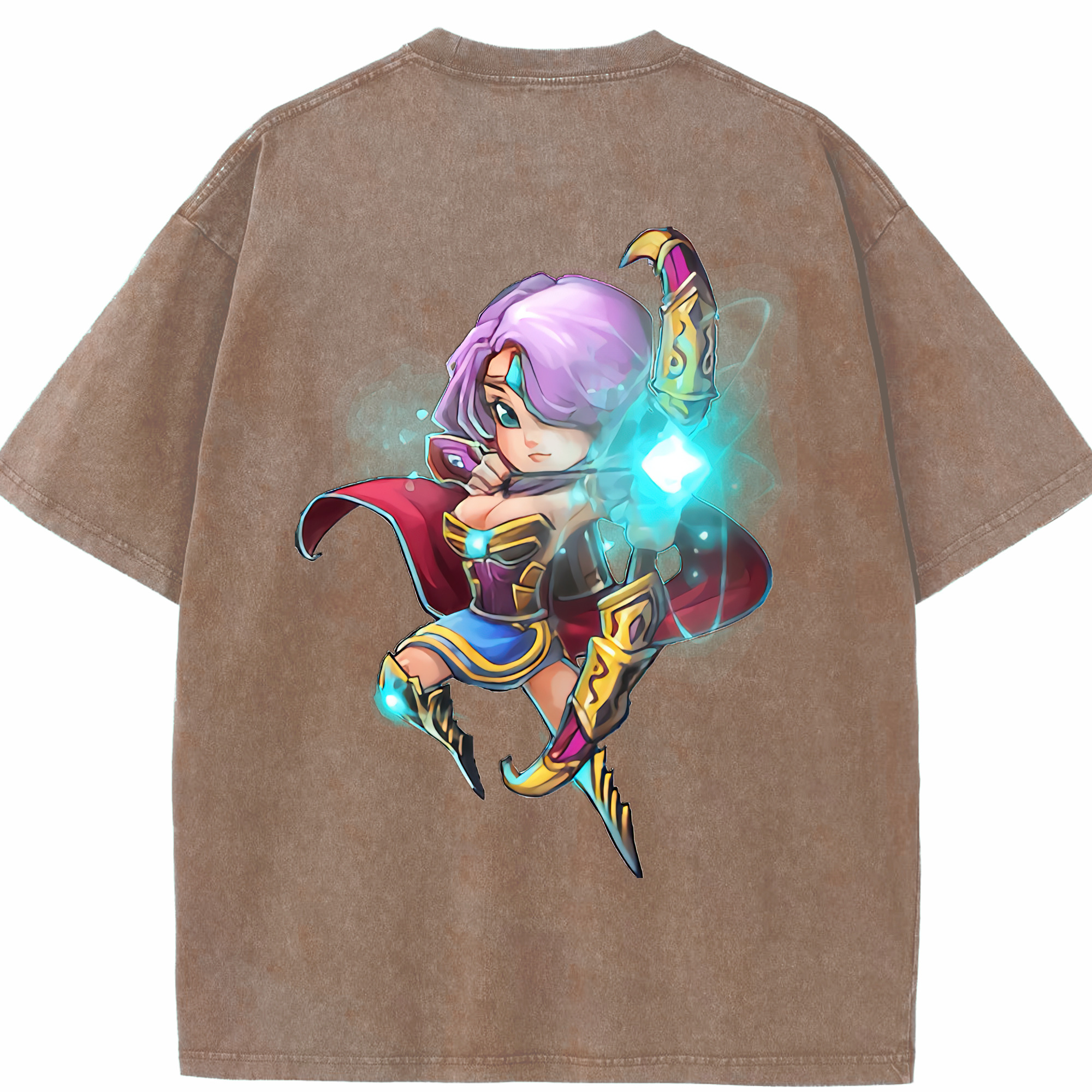 リーグ・オブ・レジェンド League of Legends LOL 綿100% ヴィンテージ風 半袖Tシャツ（背面プリント）