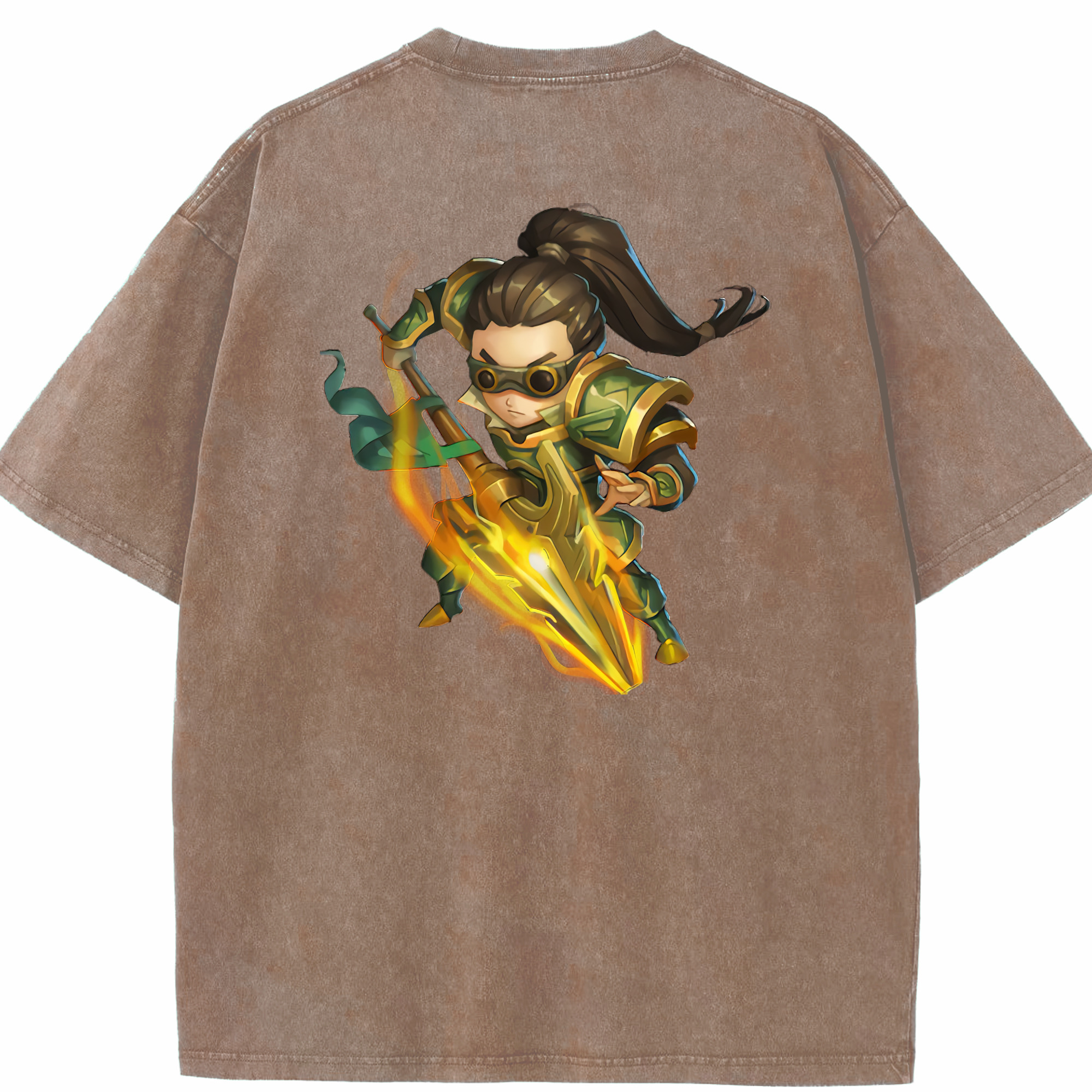 リーグ・オブ・レジェンド League of Legends LOL 綿100% ヴィンテージ風 半袖Tシャツ（背面プリント）