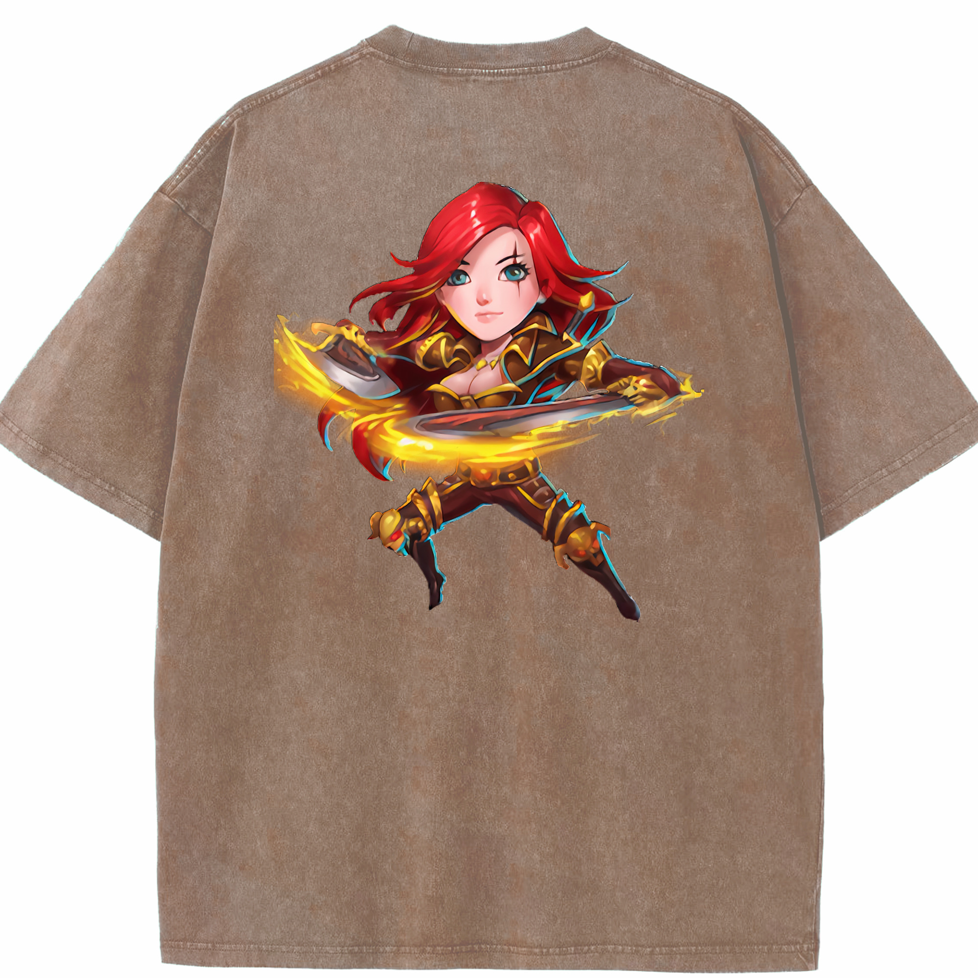 （画像用） リーグ・オブ・レジェンド League of Legends LOL 綿100% ヴィンテージ風 半袖Tシャツ（背面プリント）