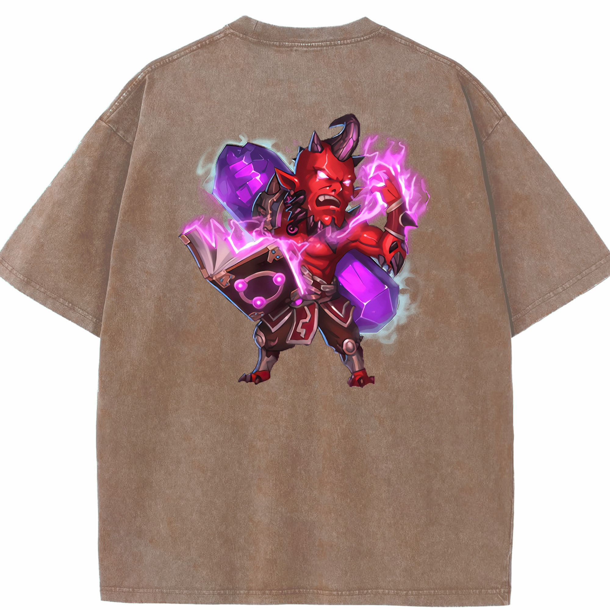 リーグ・オブ・レジェンド League of Legends LOL 綿100% ヴィンテージ風 半袖Tシャツ（背面プリント）