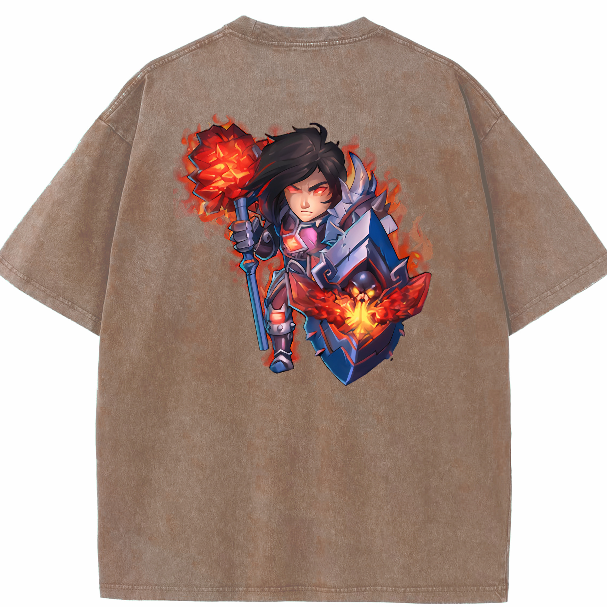 リーグ・オブ・レジェンド League of Legends LOL 綿100% ヴィンテージ風 半袖Tシャツ（背面プリント）
