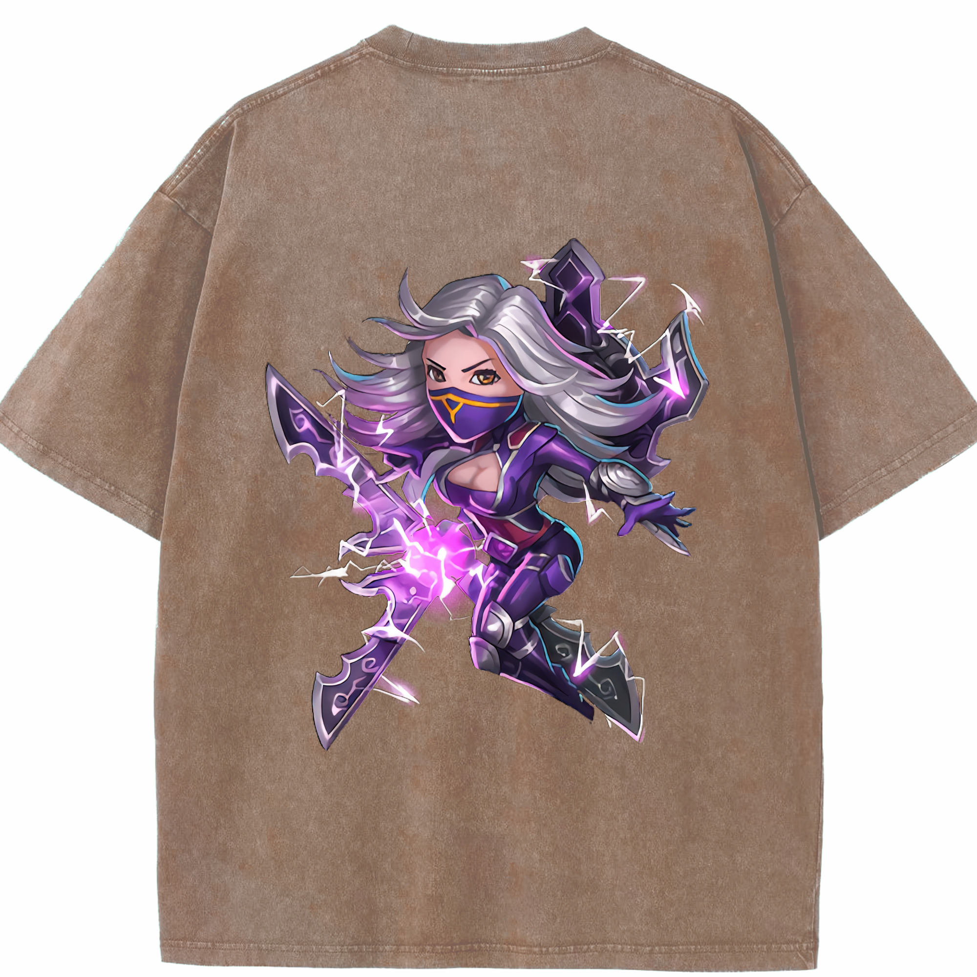 リーグ・オブ・レジェンド League of Legends LOL 綿100% ヴィンテージ風 半袖Tシャツ（背面プリント）