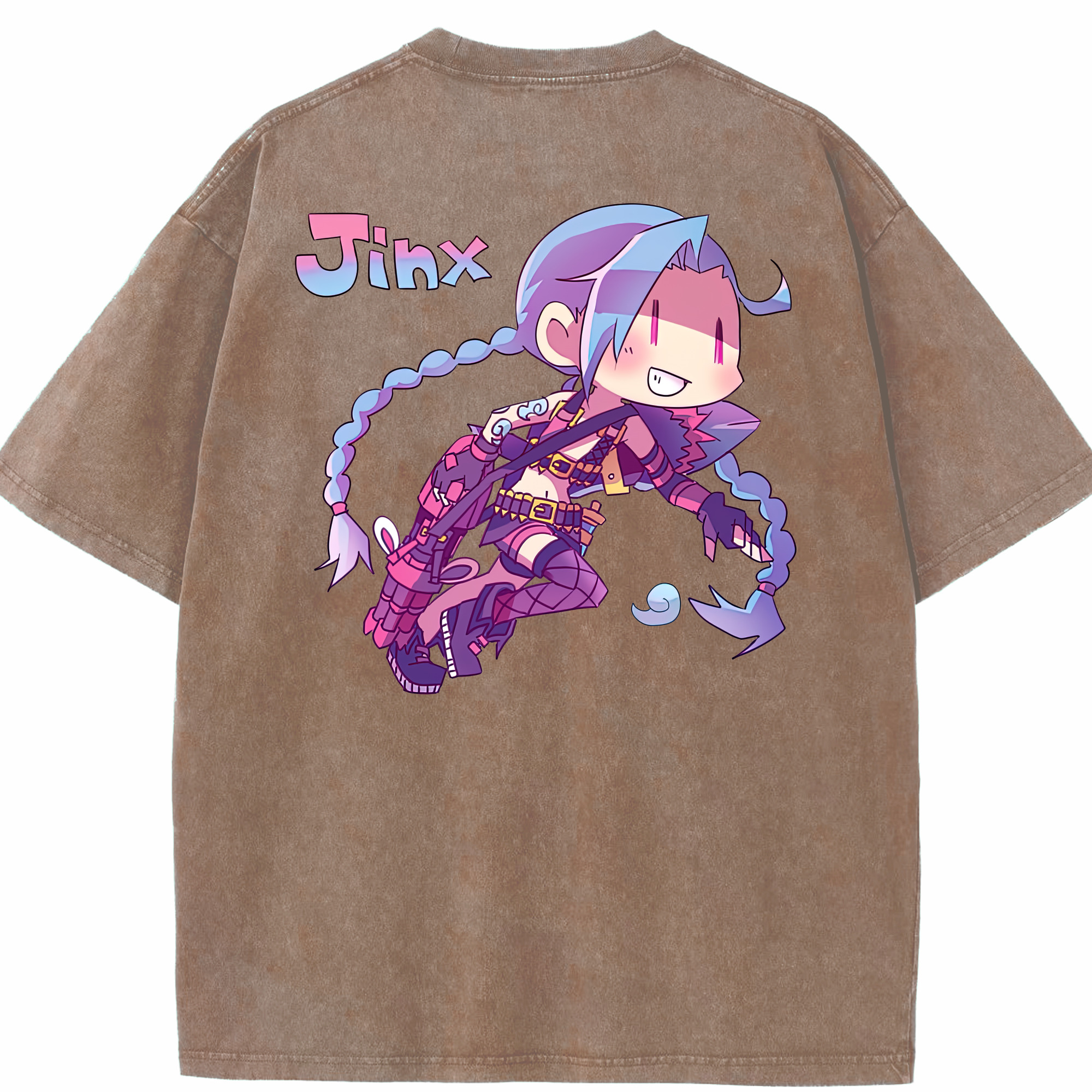 リーグ・オブ・レジェンド League of Legends LOL 綿100% ヴィンテージ風 半袖Tシャツ（背面プリント）