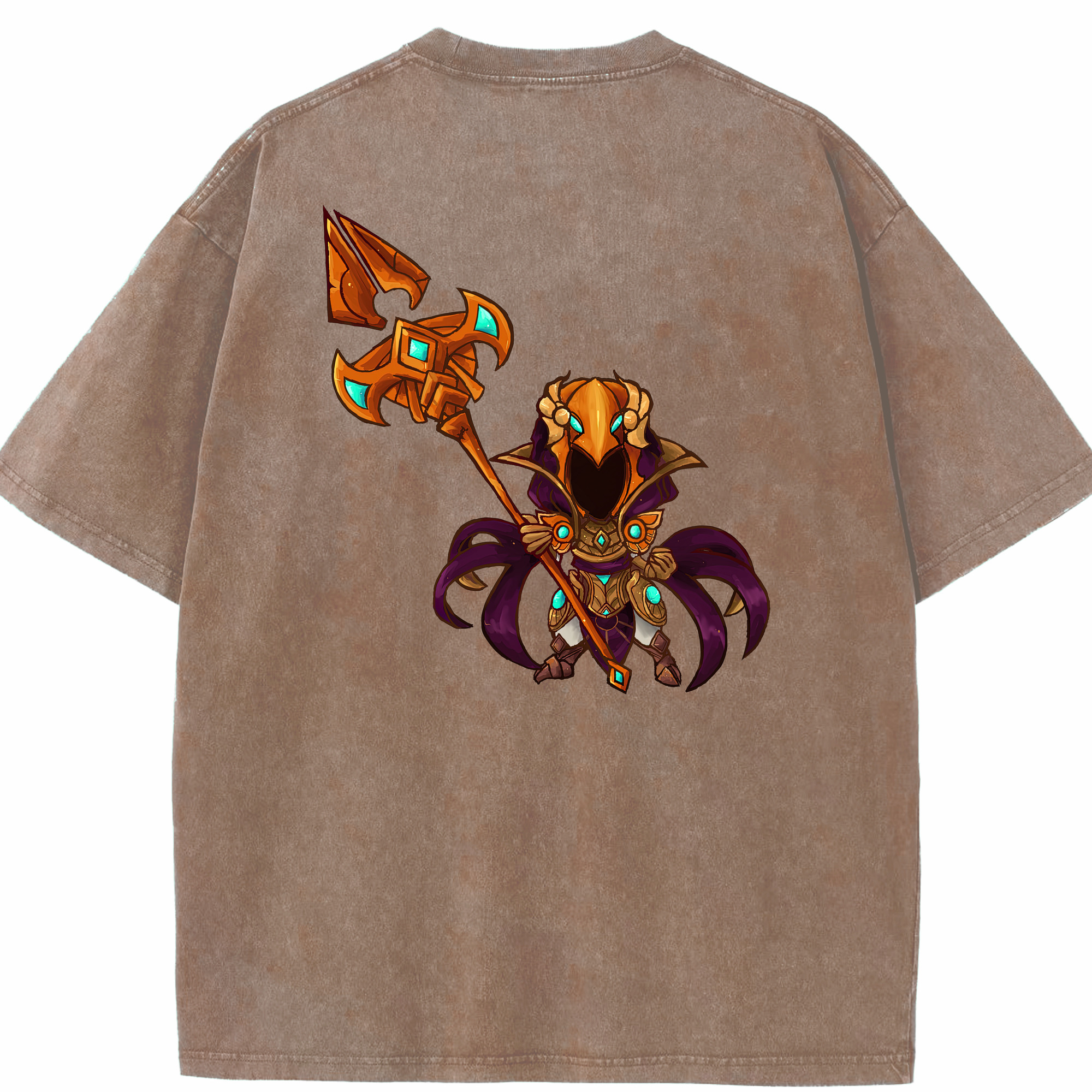 リーグ・オブ・レジェンド League of Legends LOL 綿100% ヴィンテージ風 半袖Tシャツ（背面プリント）