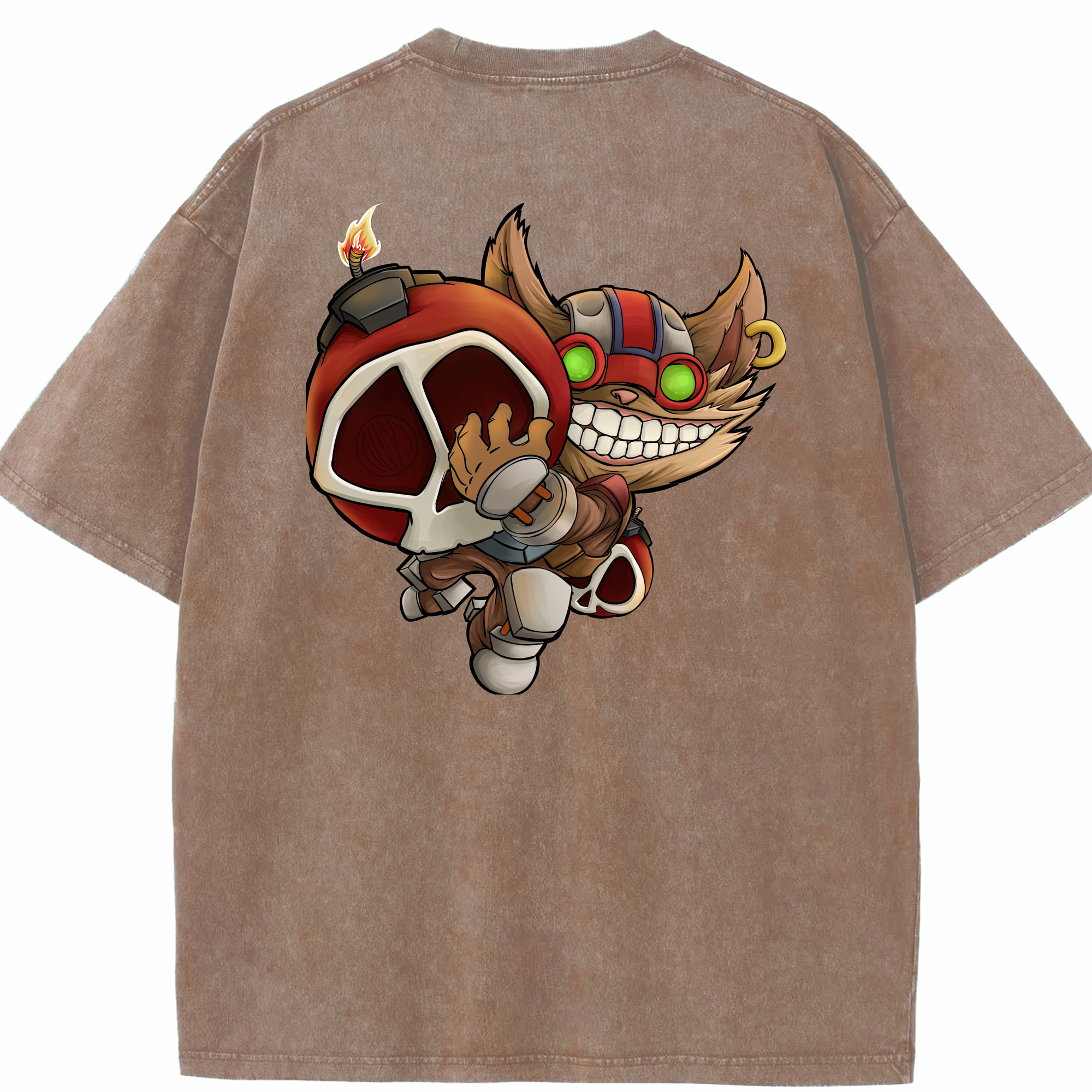 リーグ・オブ・レジェンド League of Legends LOL 綿100% ヴィンテージ風 半袖Tシャツ（背面プリント）