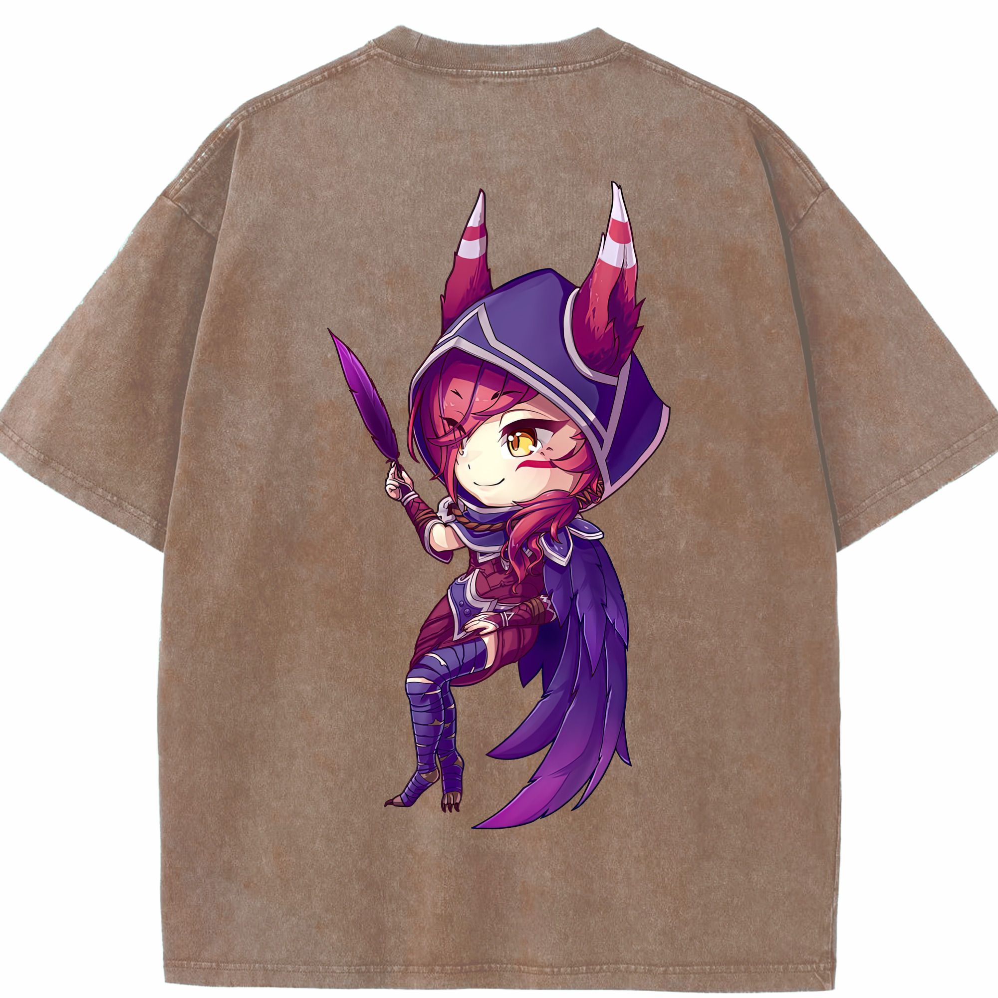 リーグ・オブ・レジェンド League of Legends LOL 綿100% ヴィンテージ風 半袖Tシャツ（背面プリント）