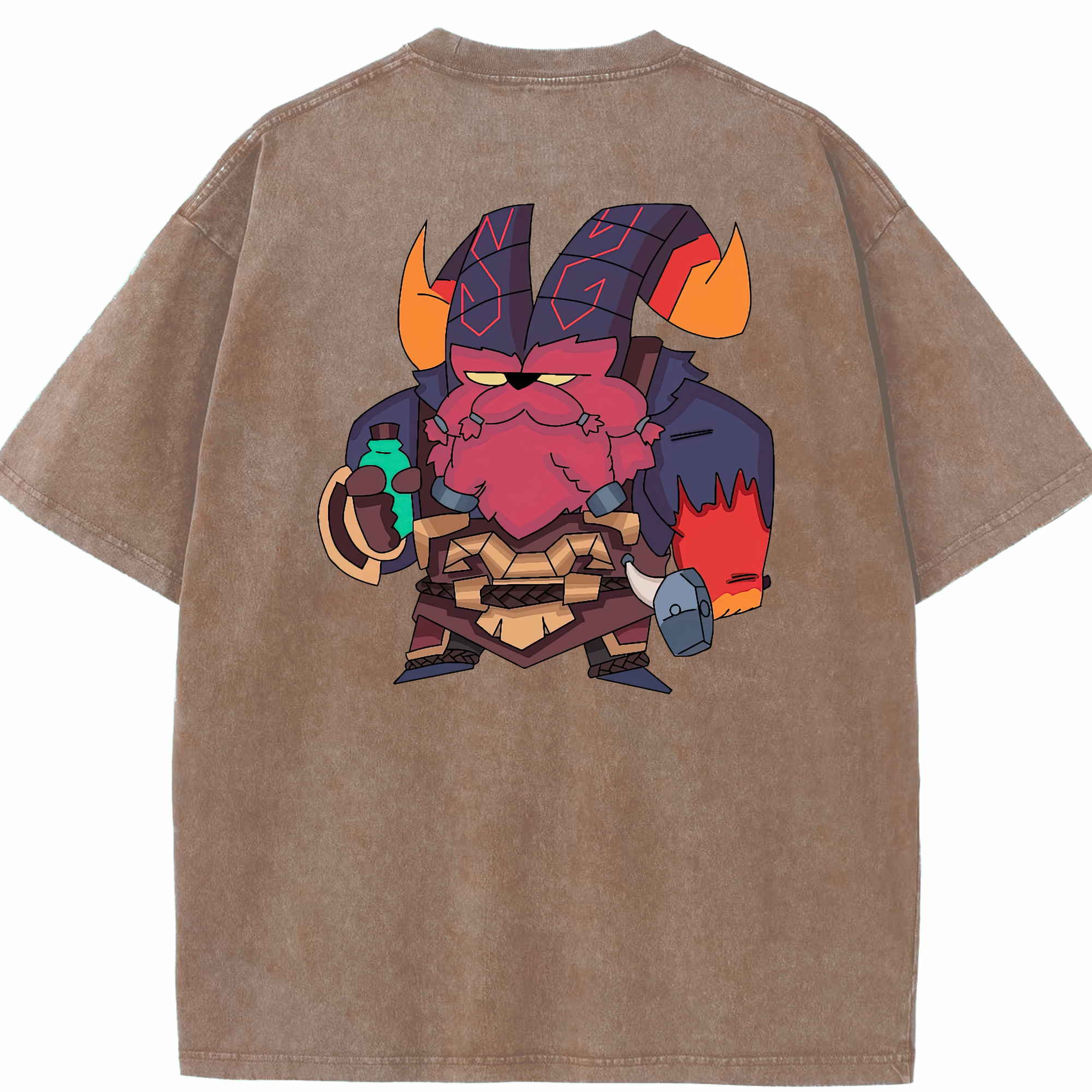 リーグ・オブ・レジェンド League of Legends LOL 綿100% ヴィンテージ風 半袖Tシャツ（背面プリント）