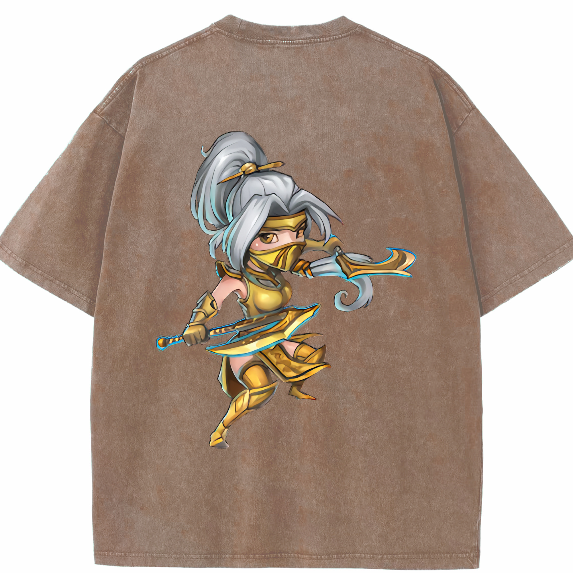 リーグ・オブ・レジェンド League of Legends LOL 綿100% ヴィンテージ風 半袖Tシャツ（背面プリント）