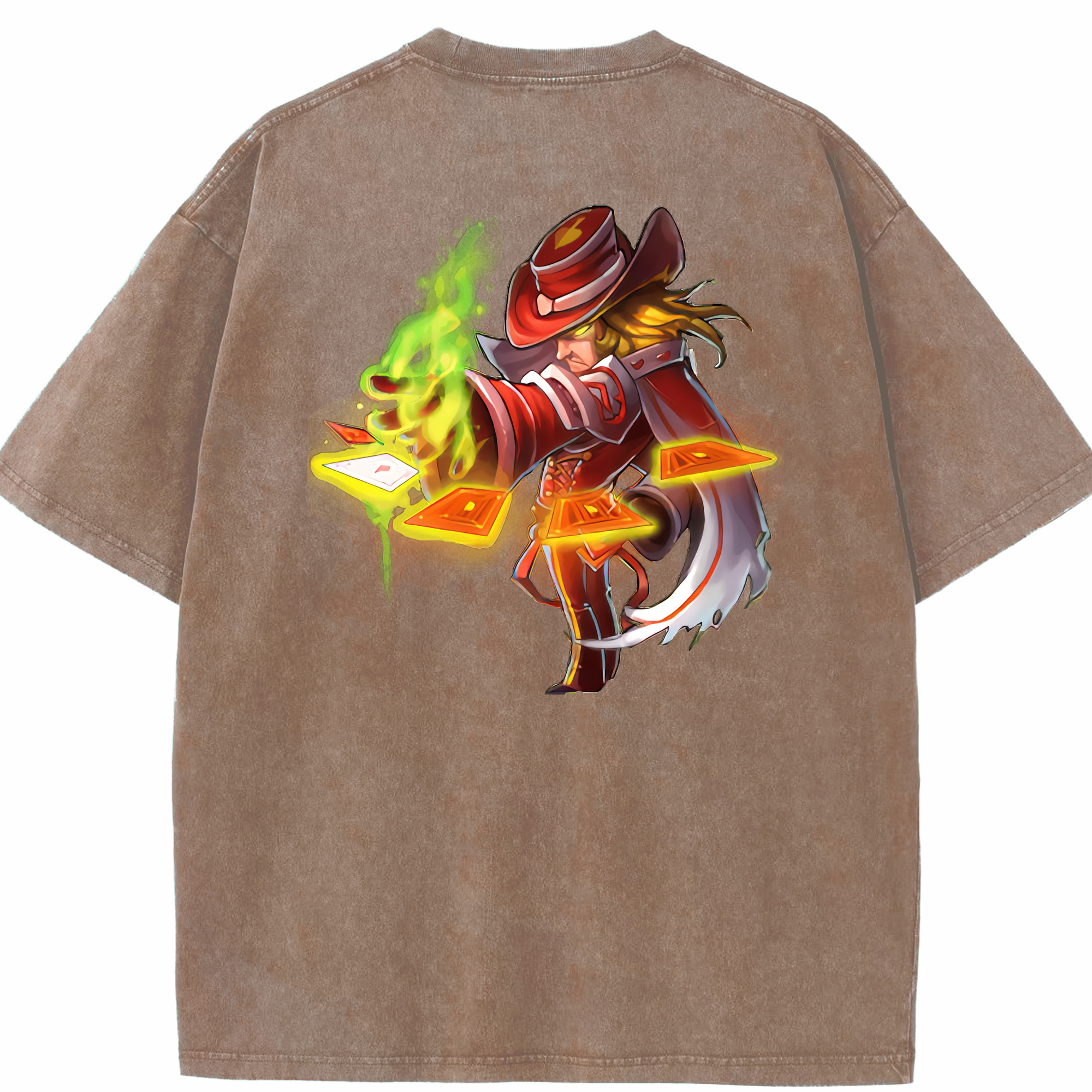 リーグ・オブ・レジェンド League of Legends LOL 綿100% ヴィンテージ風 半袖Tシャツ（背面プリント）