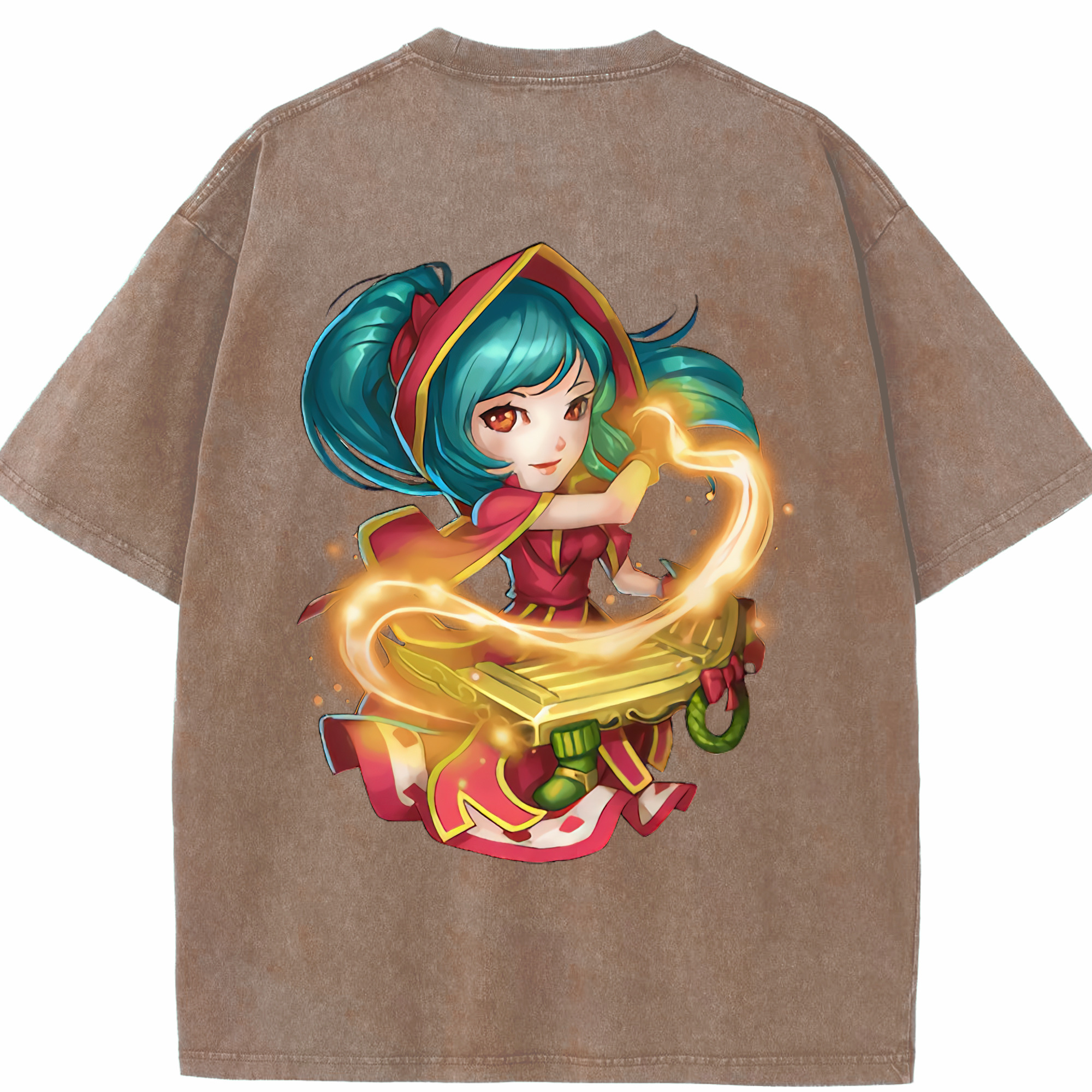 リーグ・オブ・レジェンド League of Legends LOL 綿100% ヴィンテージ風 半袖Tシャツ（背面プリント）