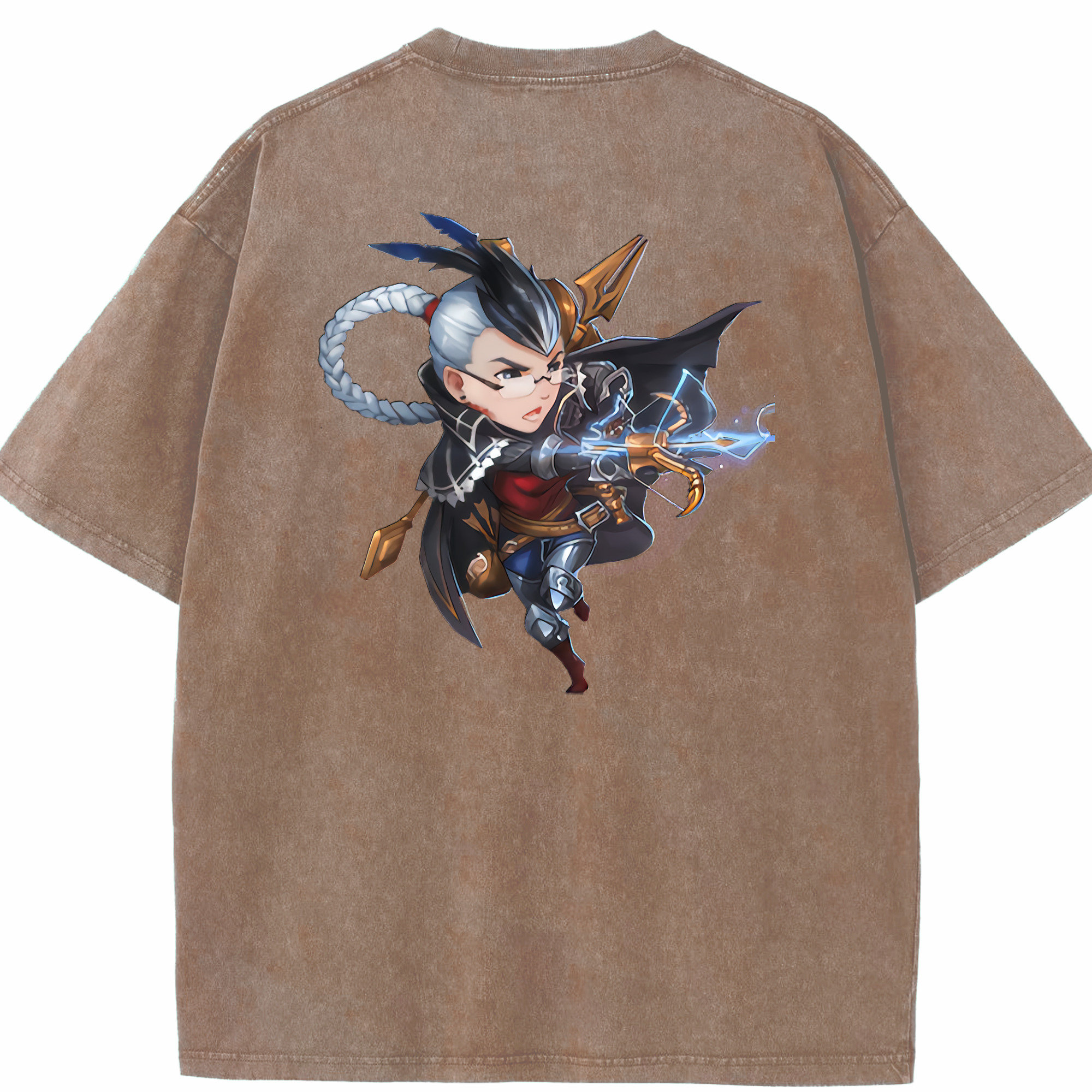 リーグ・オブ・レジェンド League of Legends LOL 綿100% ヴィンテージ風 半袖Tシャツ（背面プリント）