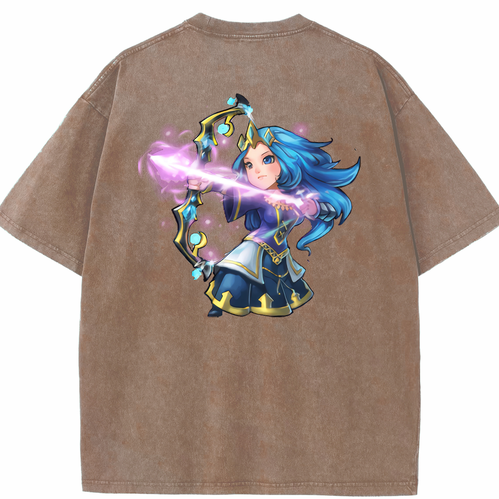 リーグ・オブ・レジェンド League of Legends LOL 綿100% ヴィンテージ風 半袖Tシャツ（背面プリント）