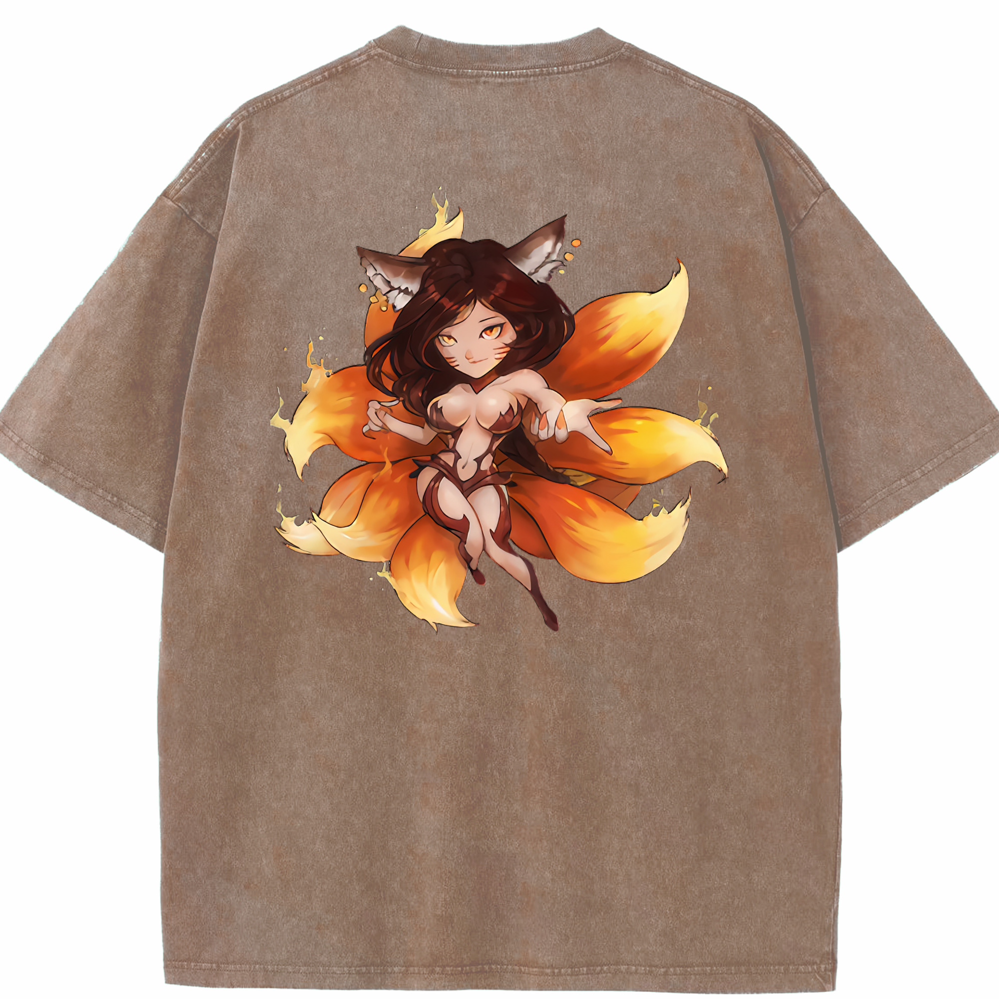 リーグ・オブ・レジェンド League of Legends LOL 綿100% ヴィンテージ風 半袖Tシャツ（背面プリント）