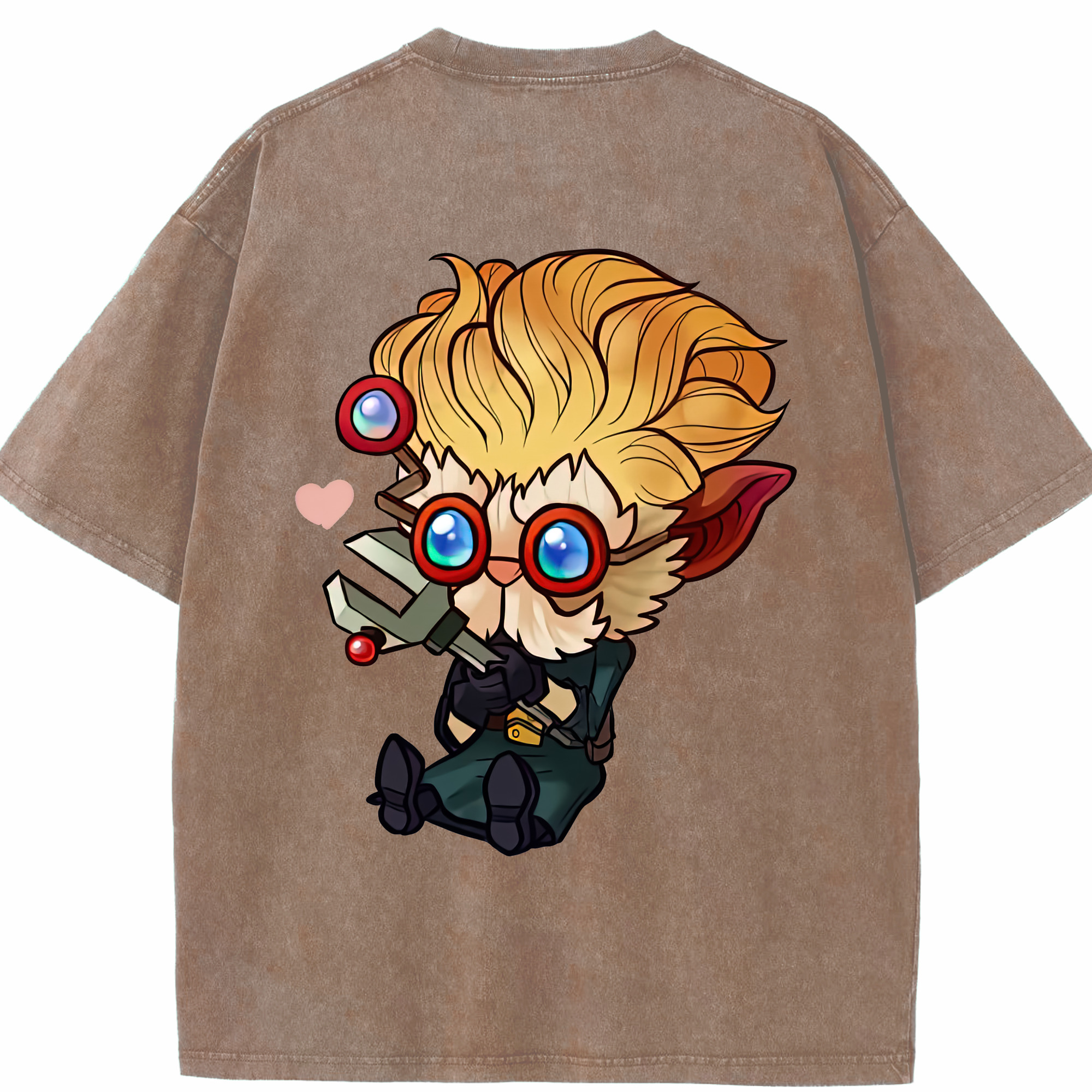 リーグ・オブ・レジェンド League of Legends LOL 綿100% ヴィンテージ風 半袖Tシャツ（背面プリント）