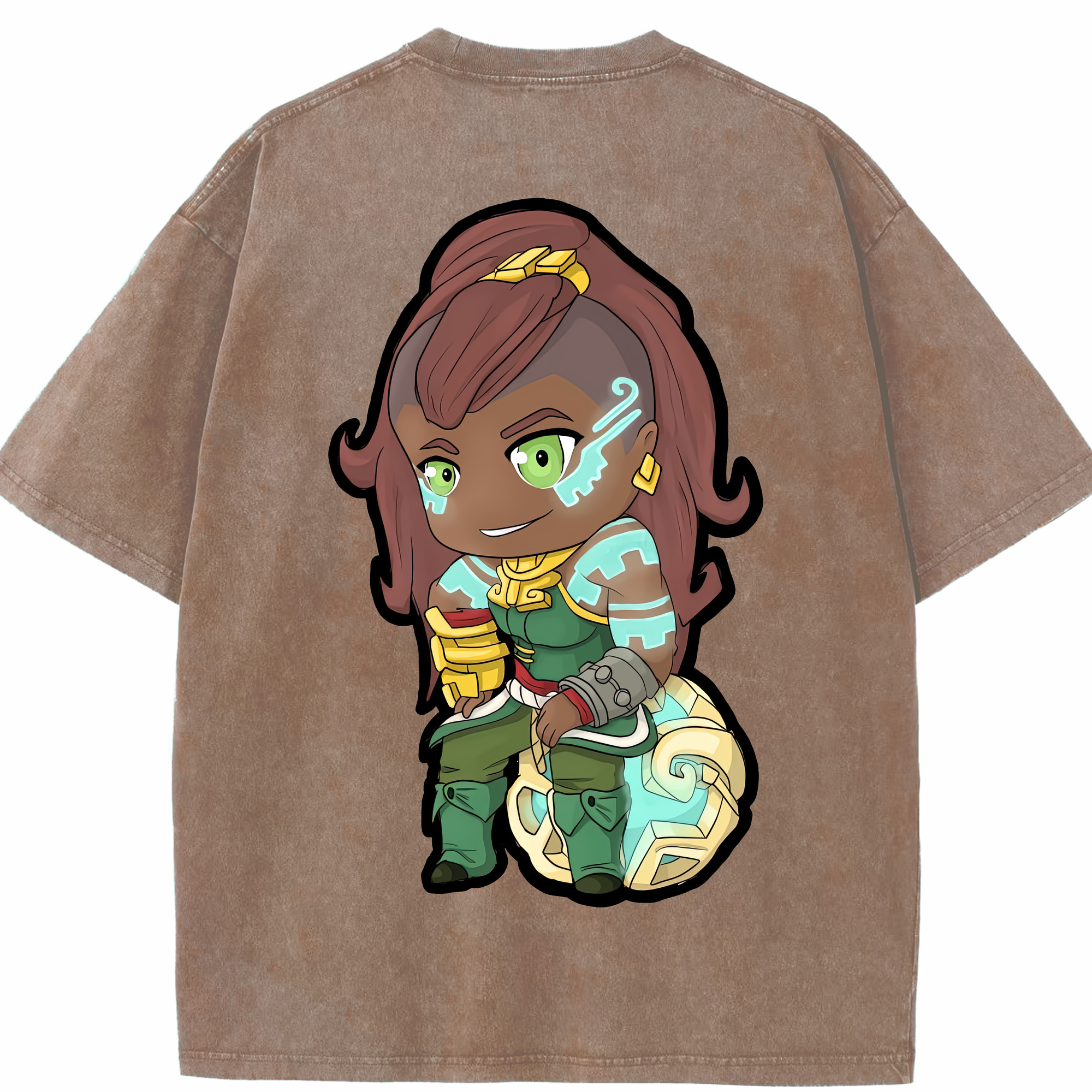 リーグ・オブ・レジェンド League of Legends LOL 綿100% ヴィンテージ風 半袖Tシャツ（背面プリント）