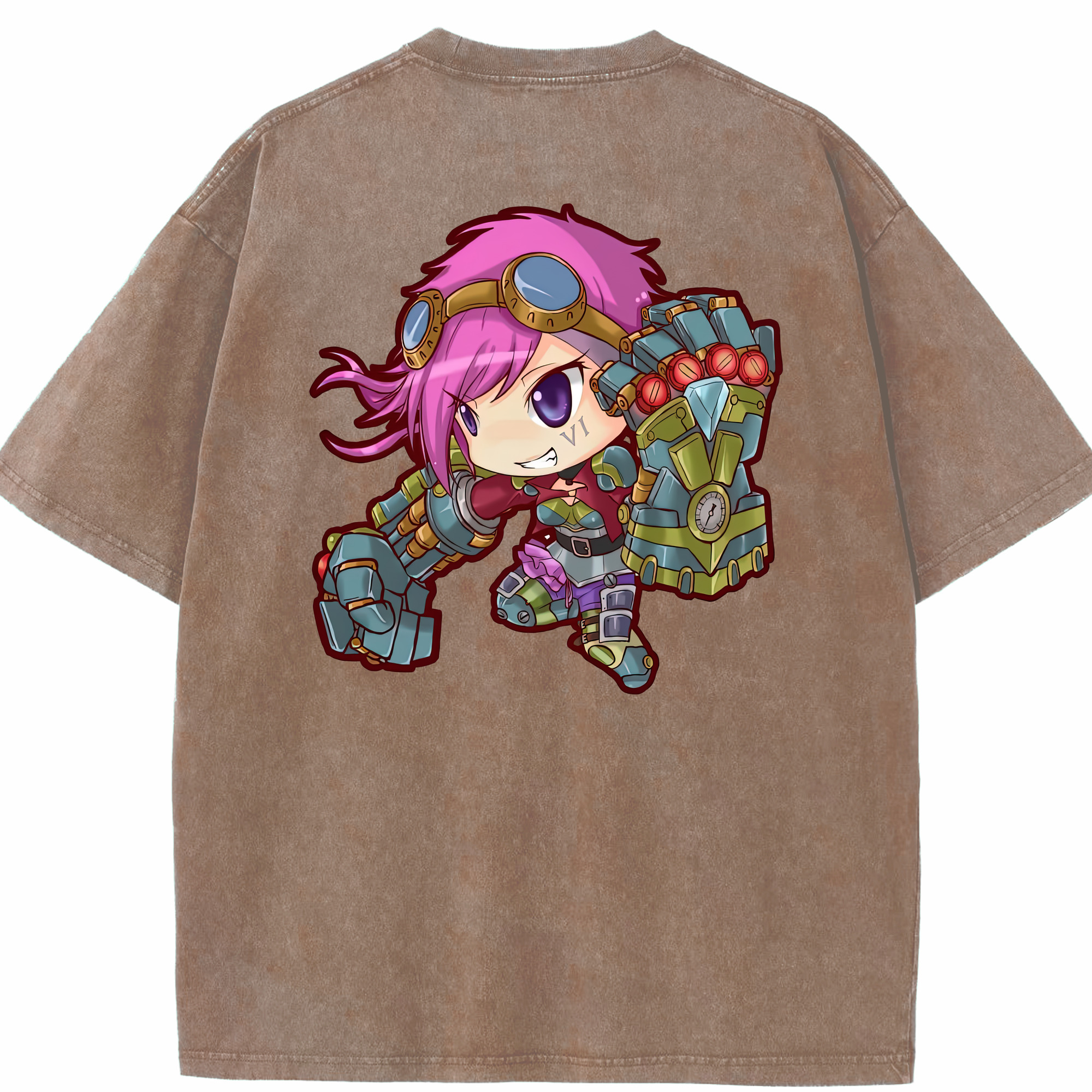 リーグ・オブ・レジェンド League of Legends LOL 綿100% ヴィンテージ風 半袖Tシャツ（背面プリント）