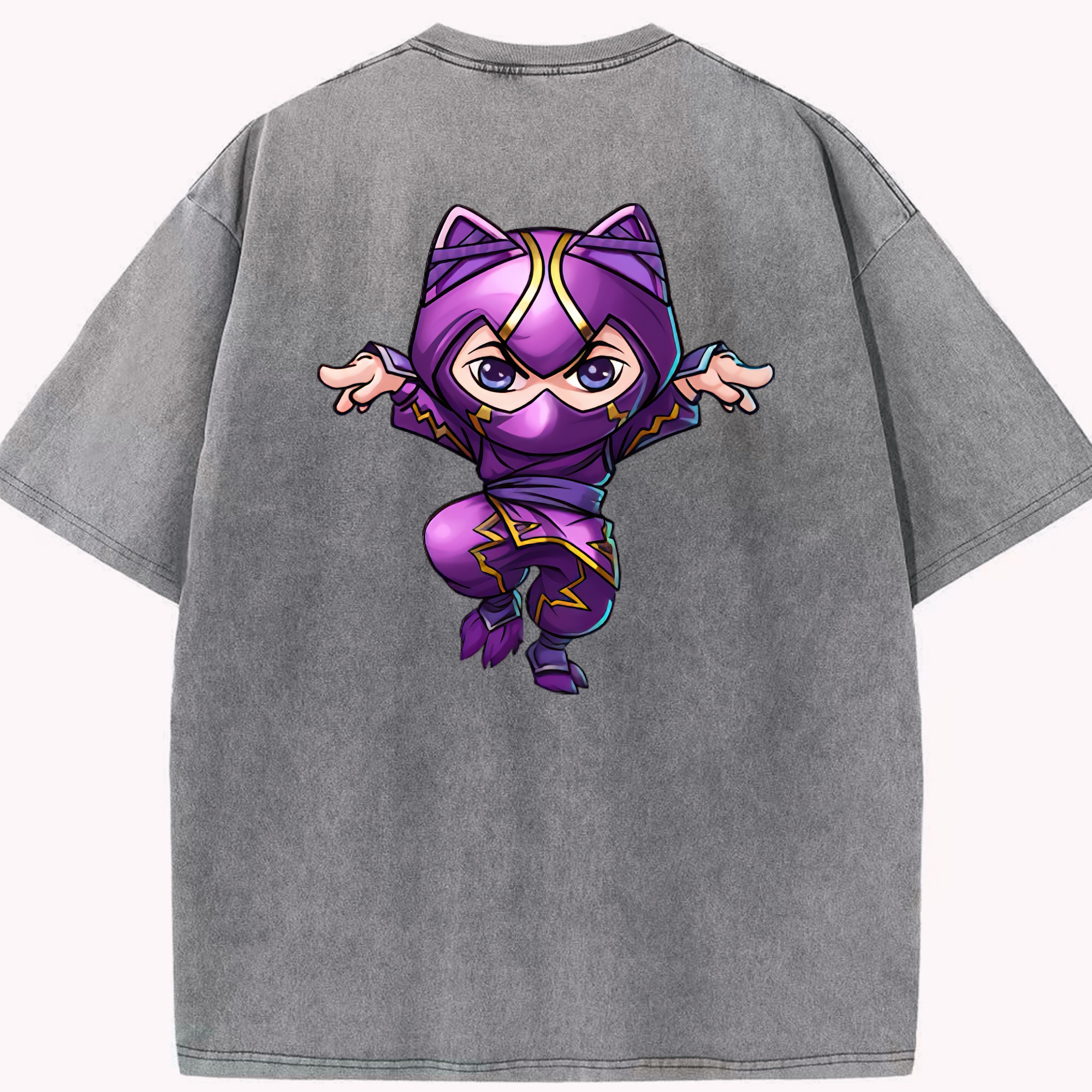 リーグ・オブ・レジェンド League of Legends LOL 綿100% ヴィンテージ風 半袖Tシャツ（背面プリント）