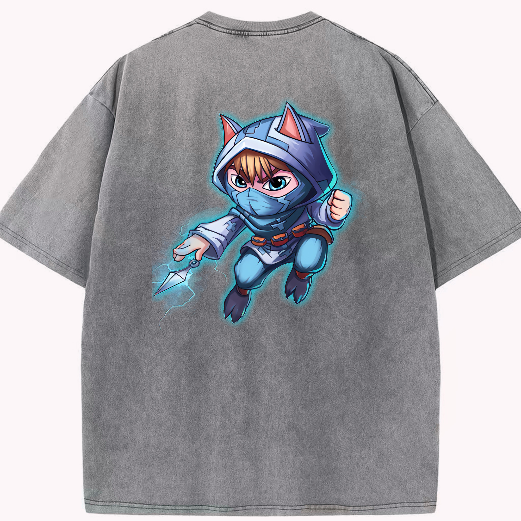 リーグ・オブ・レジェンド League of Legends LOL 綿100% ヴィンテージ風 半袖Tシャツ（背面プリント）