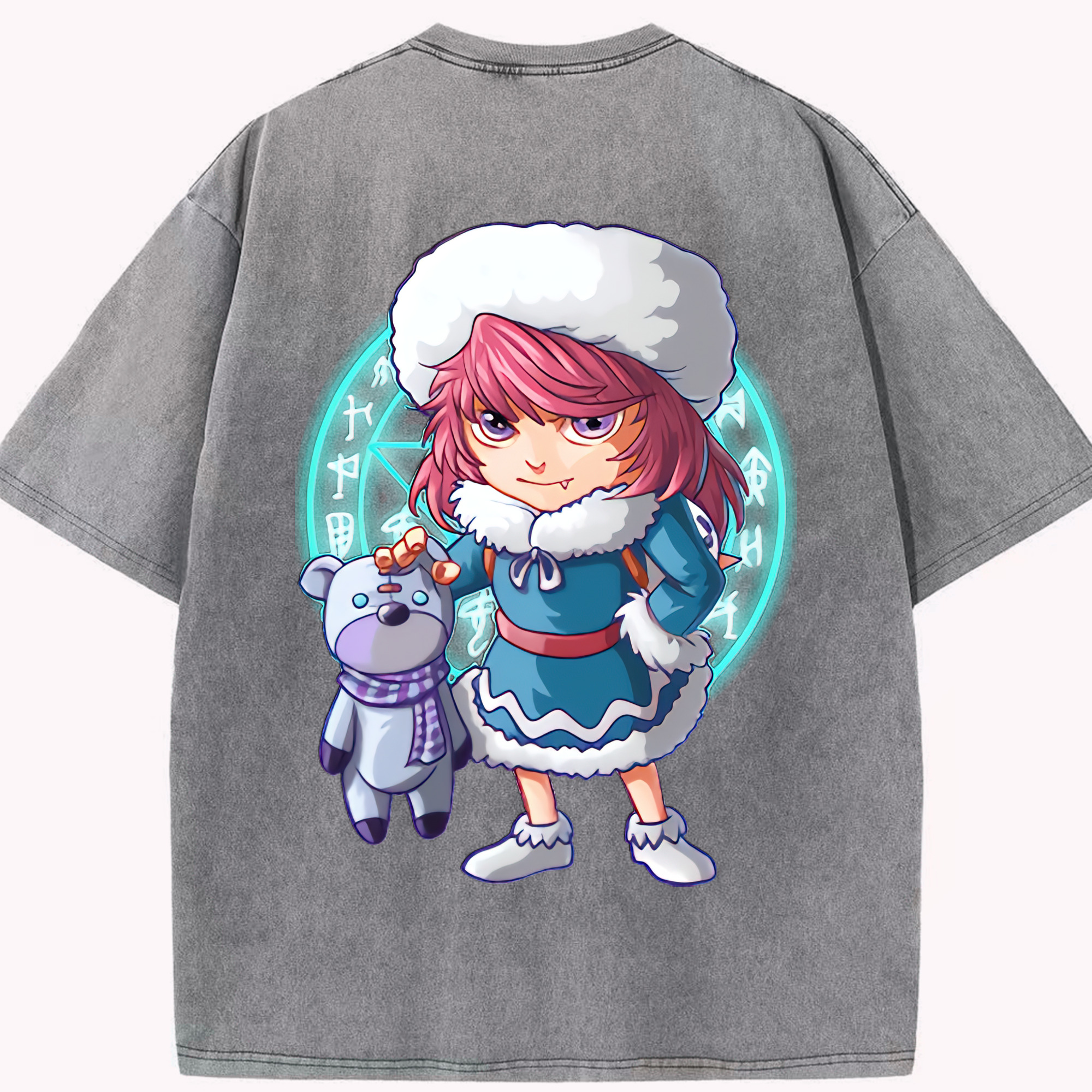 リーグ・オブ・レジェンド League of Legends LOL 綿100% ヴィンテージ風 半袖Tシャツ（背面プリント）