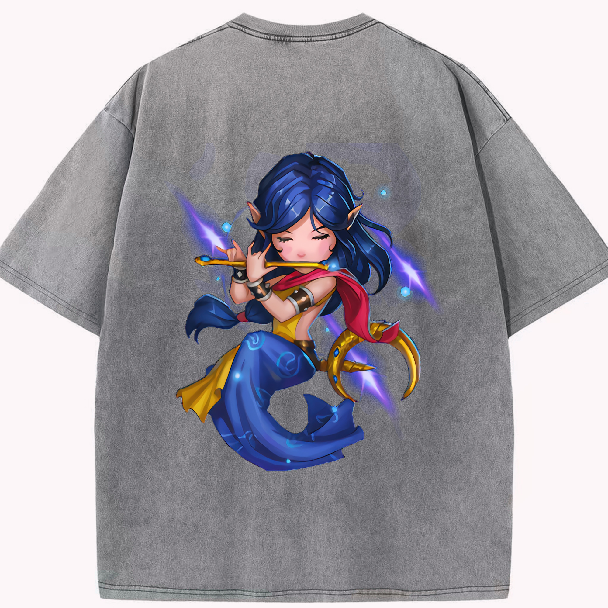 リーグ・オブ・レジェンド League of Legends LOL 綿100% ヴィンテージ風 半袖Tシャツ（背面プリント）