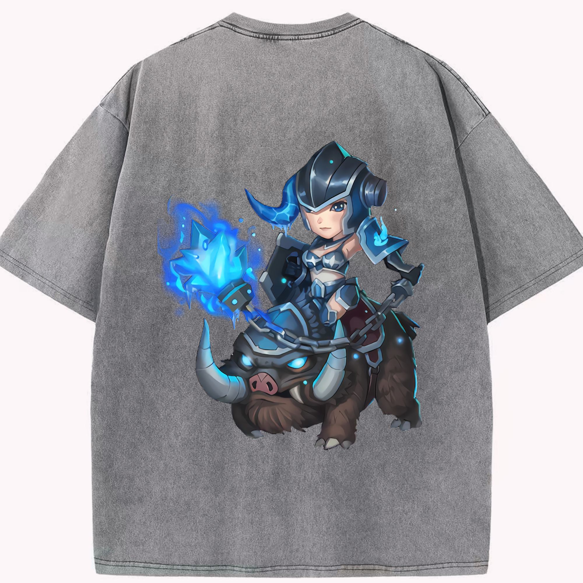リーグ・オブ・レジェンド League of Legends LOL 綿100% ヴィンテージ風 半袖Tシャツ（背面プリント）