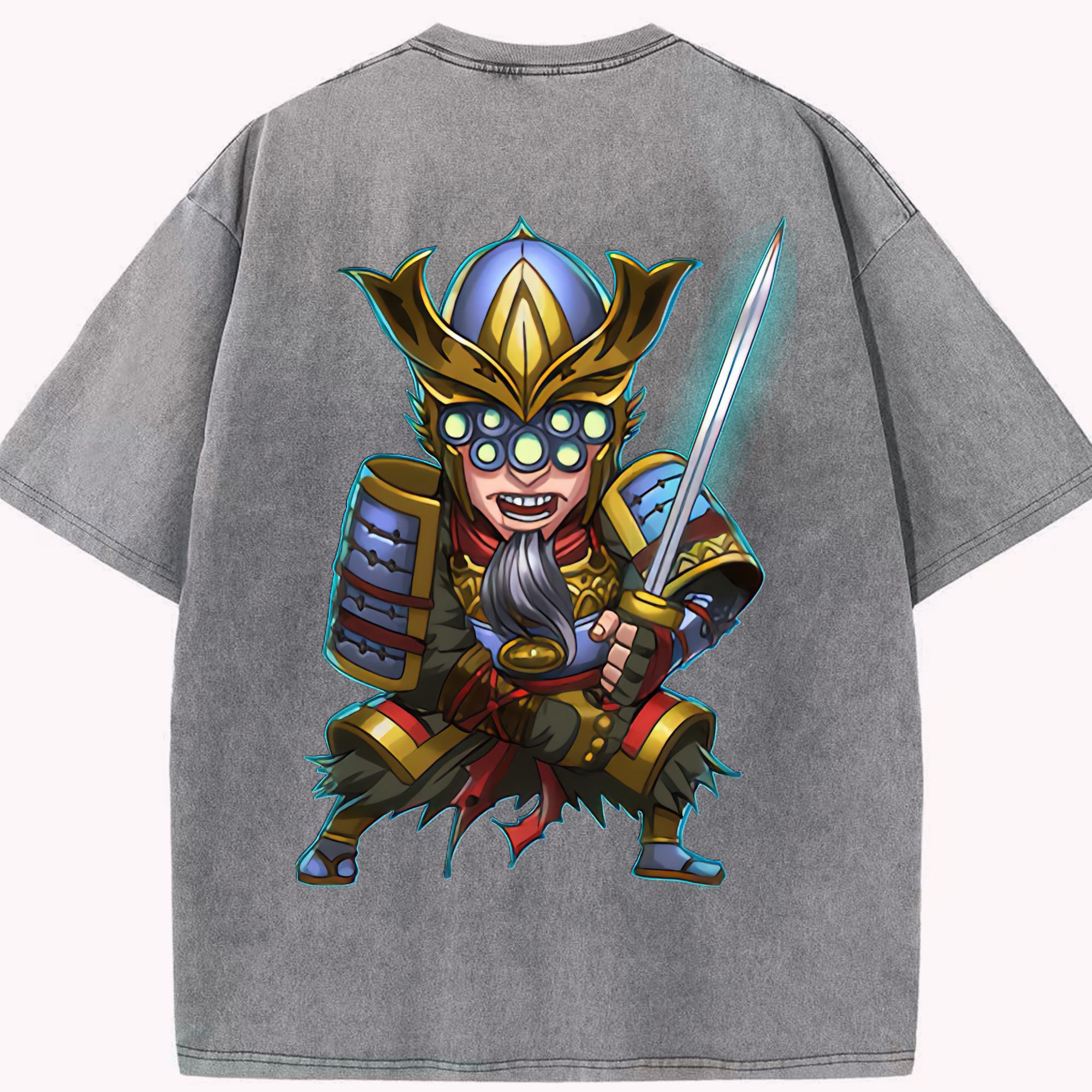 リーグ・オブ・レジェンド League of Legends LOL 綿100% ヴィンテージ風 半袖Tシャツ（背面プリント）
