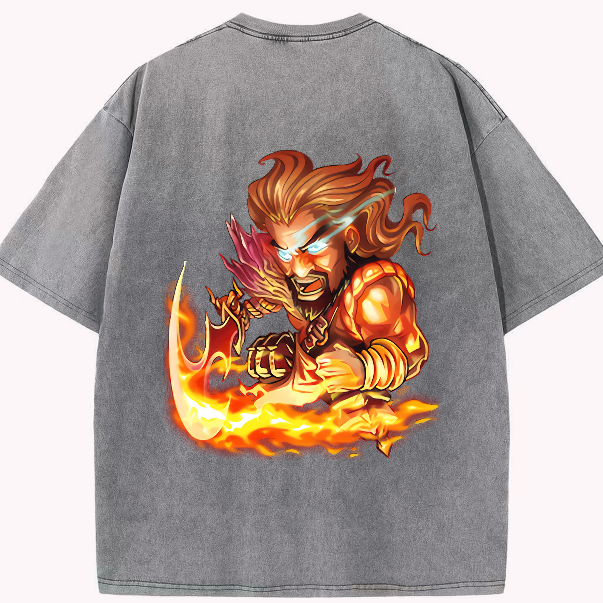 リーグ・オブ・レジェンド League of Legends LOL 綿100% ヴィンテージ風 半袖Tシャツ（背面プリント）