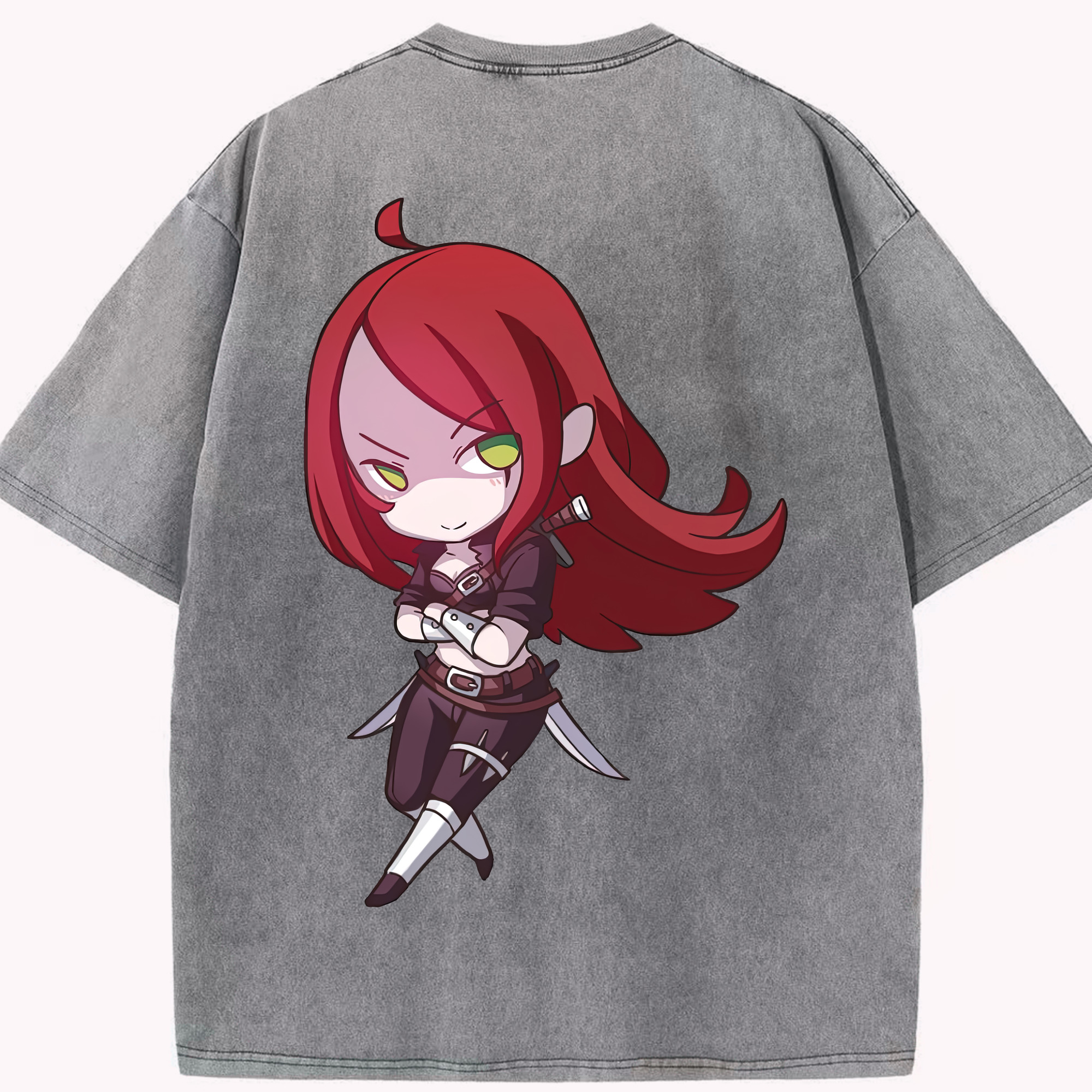 リーグ・オブ・レジェンド League of Legends LOL 綿100% ヴィンテージ風 半袖Tシャツ（背面プリント）