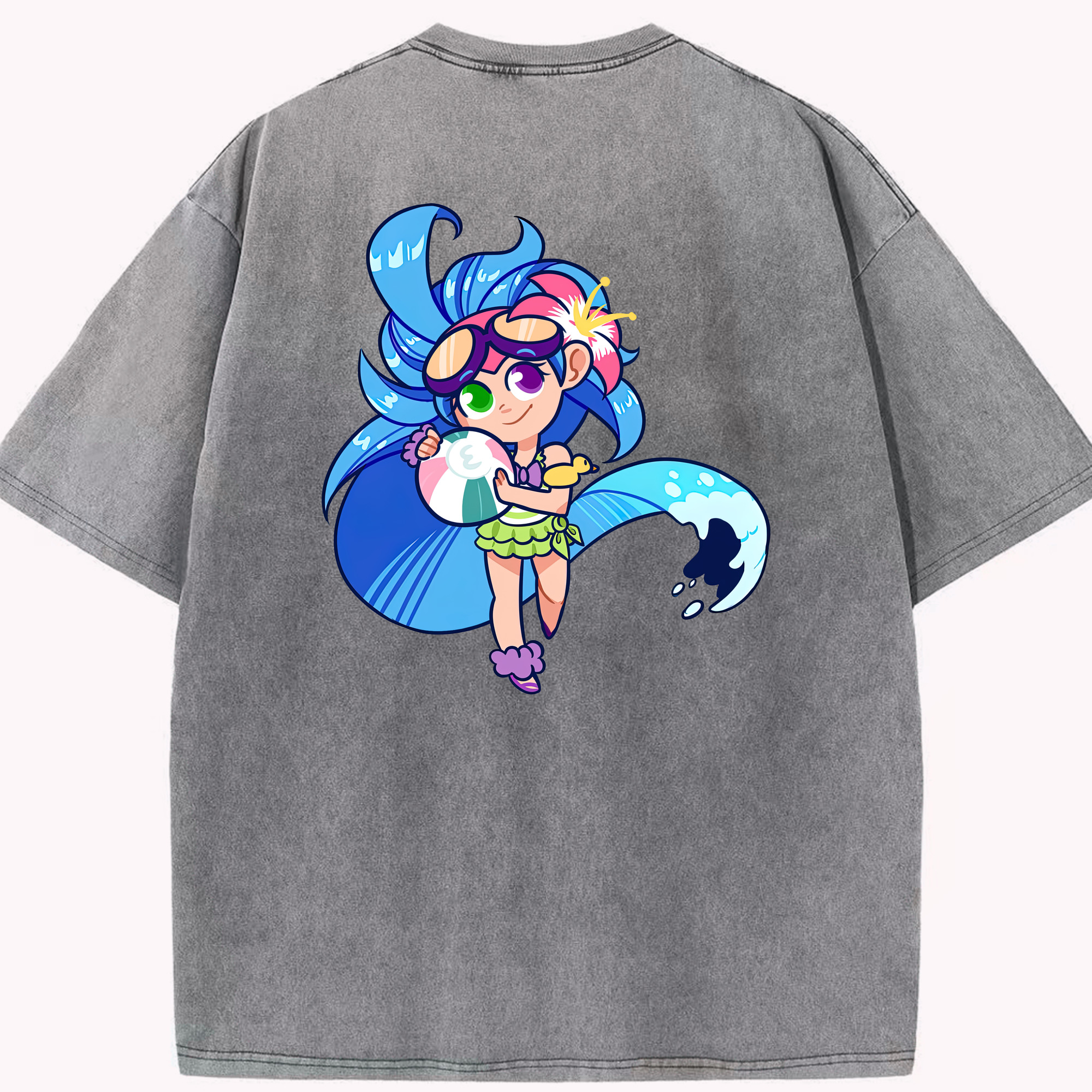 リーグ・オブ・レジェンド League of Legends LOL 綿100% ヴィンテージ風 半袖Tシャツ（背面プリント）