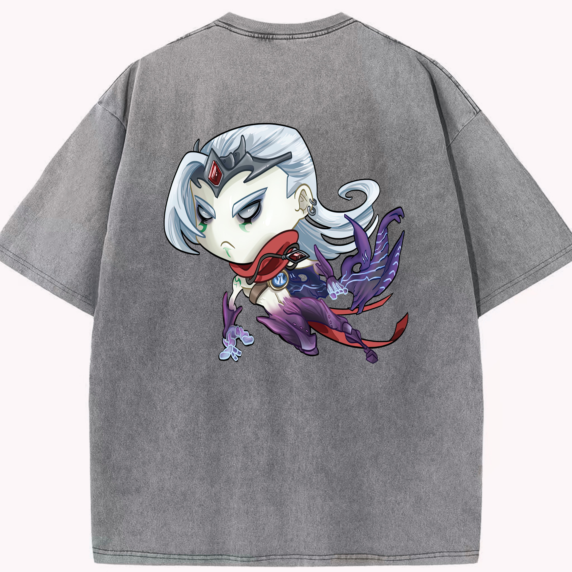 リーグ・オブ・レジェンド League of Legends LOL 綿100% ヴィンテージ風 半袖Tシャツ（背面プリント）