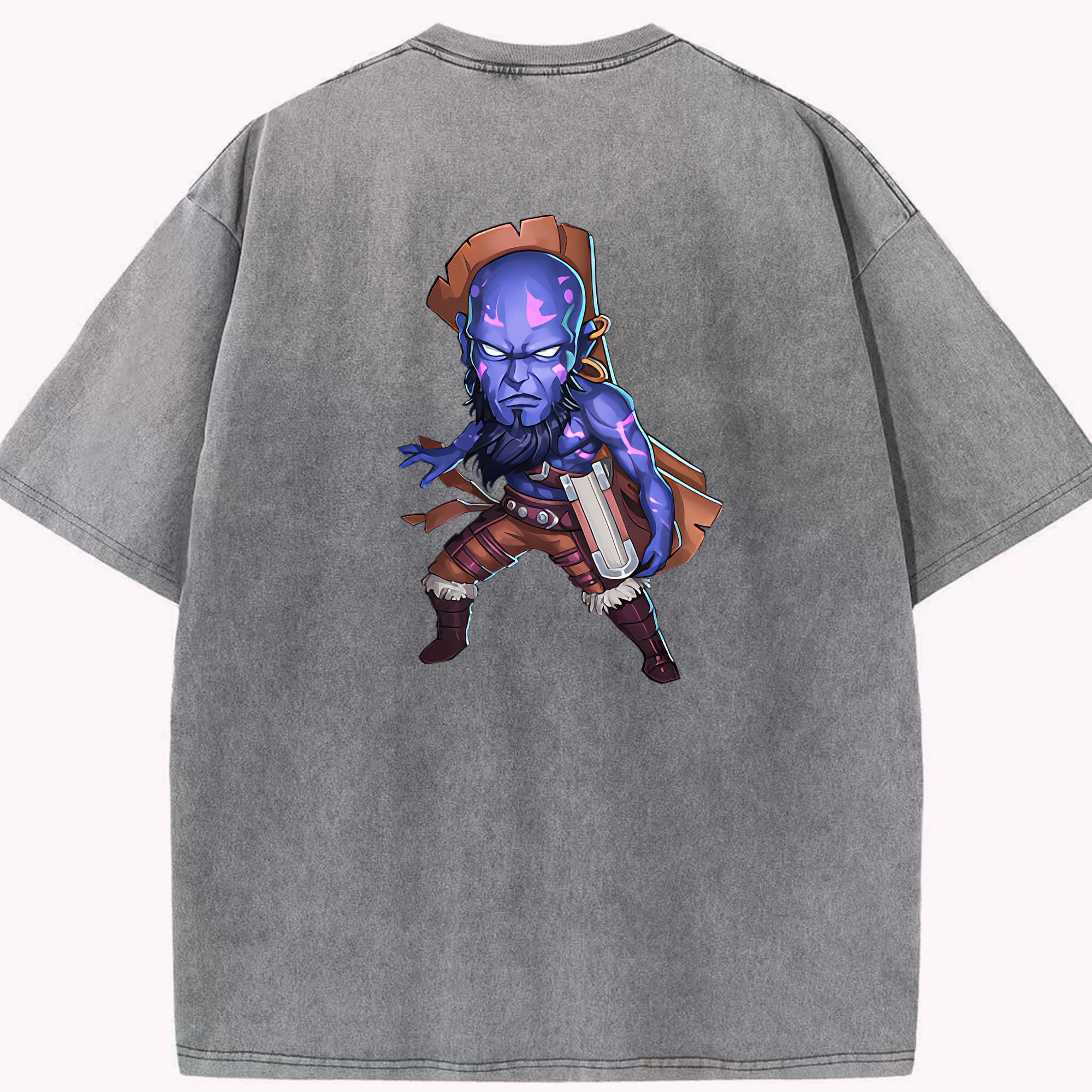 リーグ・オブ・レジェンド League of Legends LOL 綿100% ヴィンテージ風 半袖Tシャツ（背面プリント）