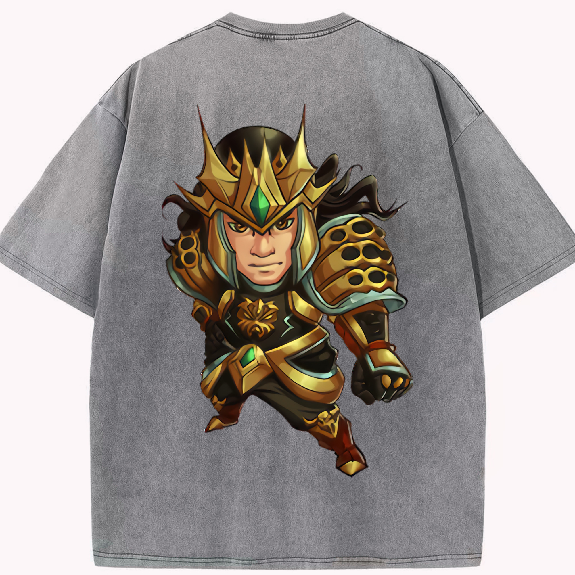 リーグ・オブ・レジェンド League of Legends LOL 綿100% ヴィンテージ風 半袖Tシャツ（背面プリント）