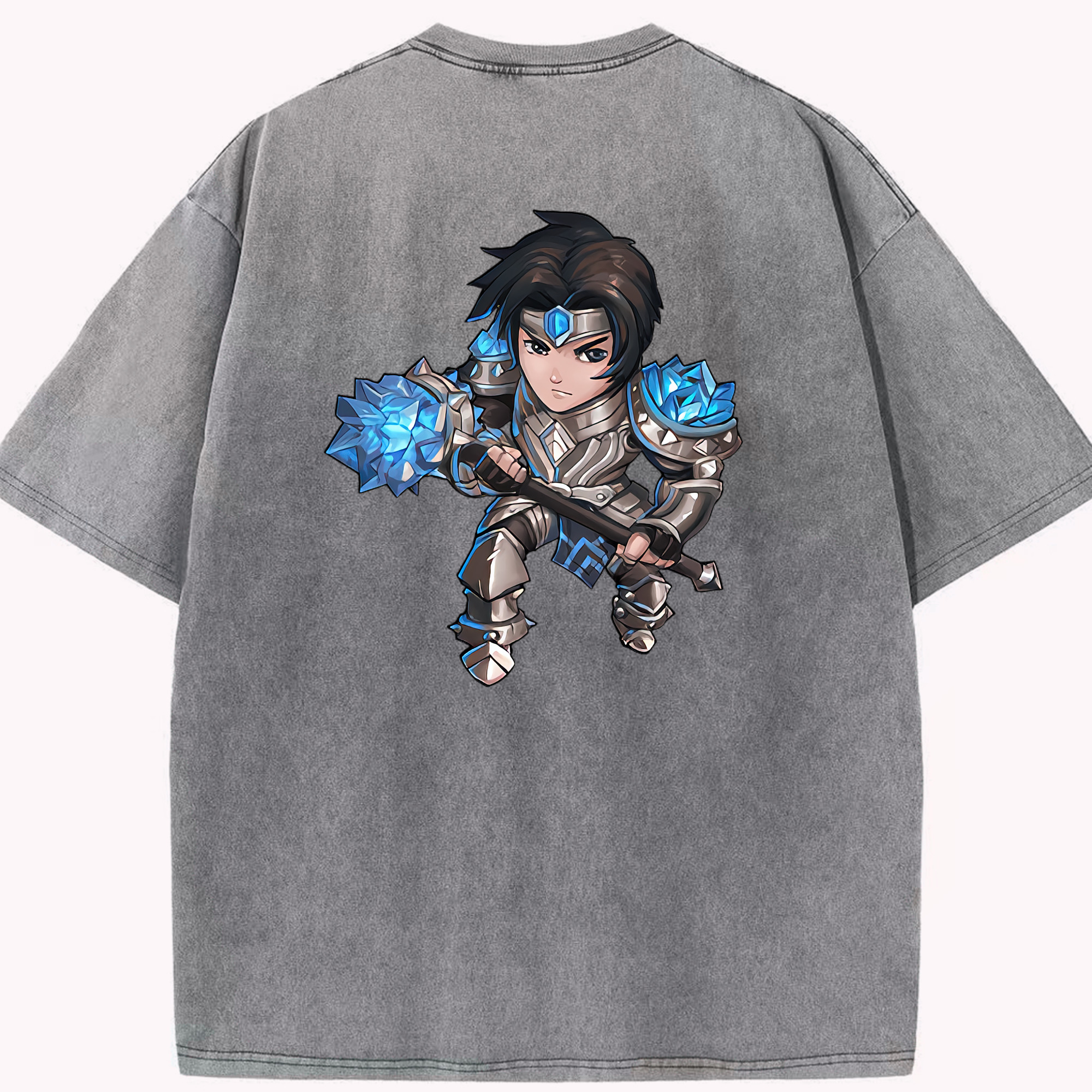 リーグ・オブ・レジェンド League of Legends LOL 綿100% ヴィンテージ風 半袖Tシャツ（背面プリント）