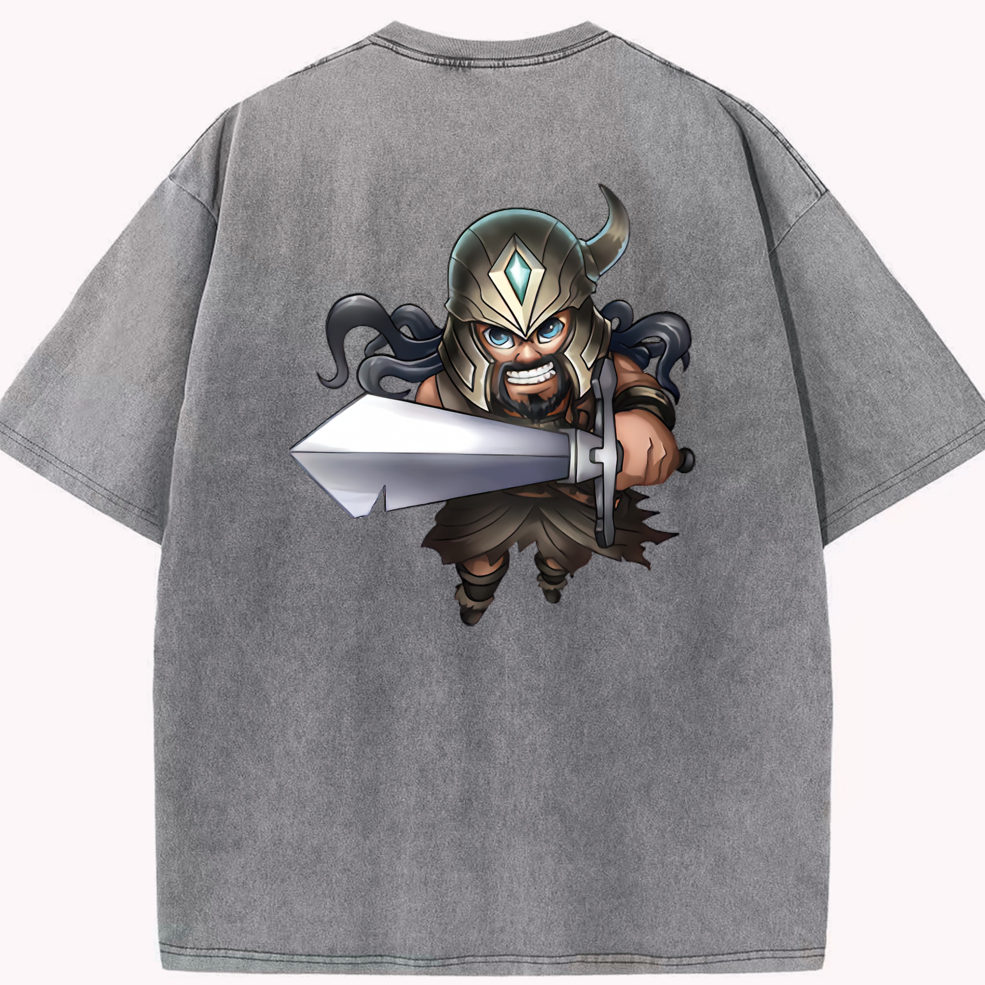 リーグ・オブ・レジェンド League of Legends LOL 綿100% ヴィンテージ風 半袖Tシャツ（背面プリント）