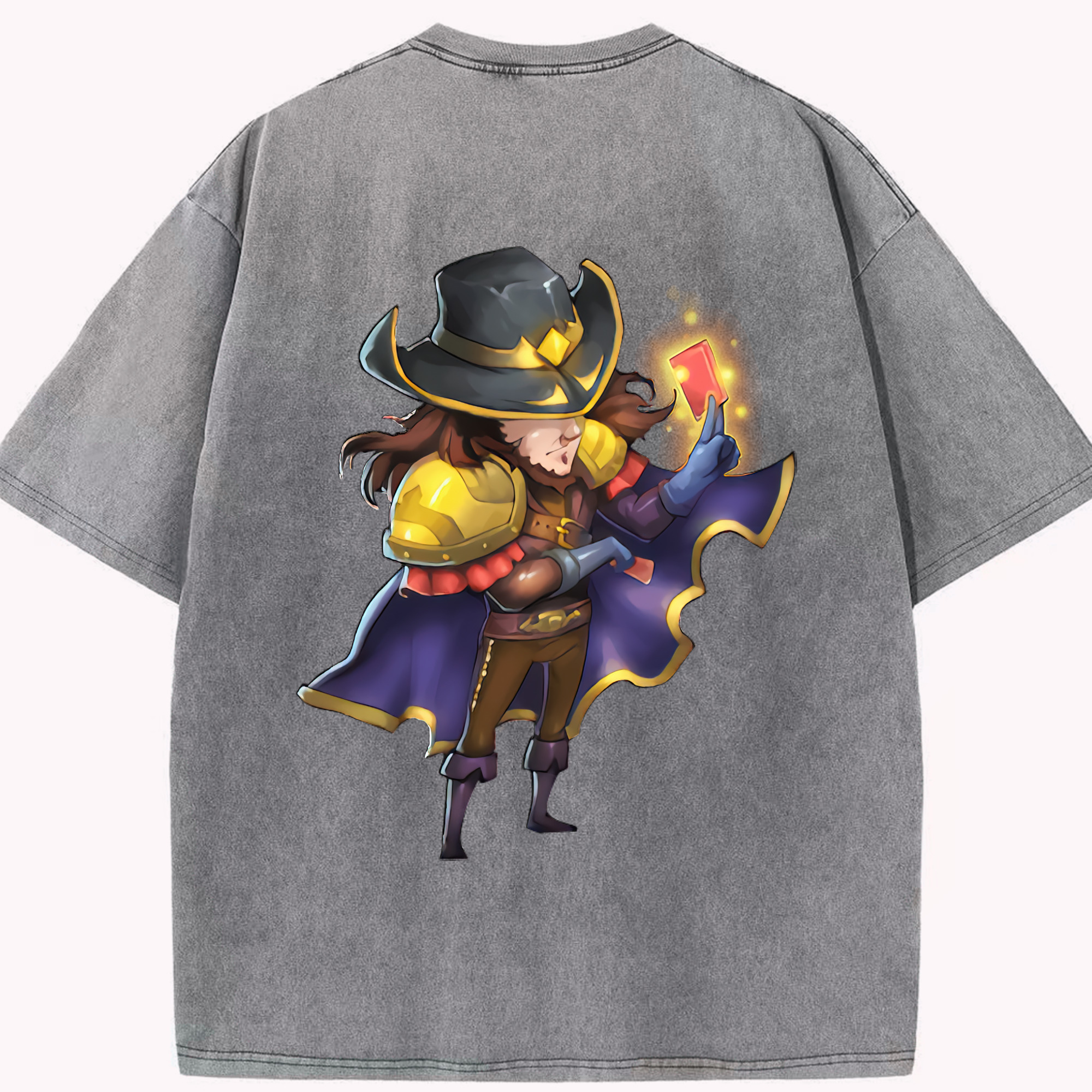 リーグ・オブ・レジェンド League of Legends LOL 綿100% ヴィンテージ風 半袖Tシャツ（背面プリント）