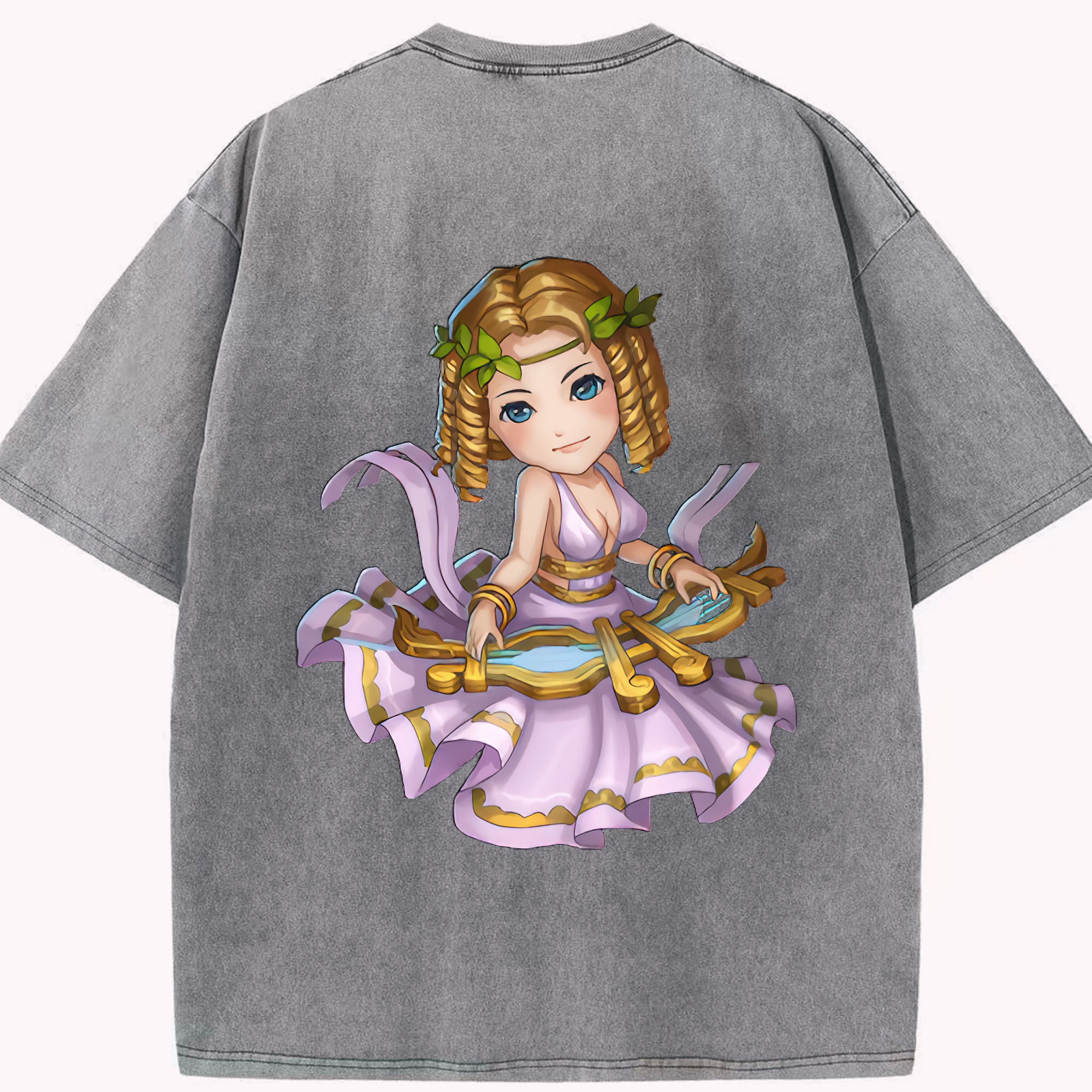 リーグ・オブ・レジェンド League of Legends LOL 綿100% ヴィンテージ風 半袖Tシャツ（背面プリント）