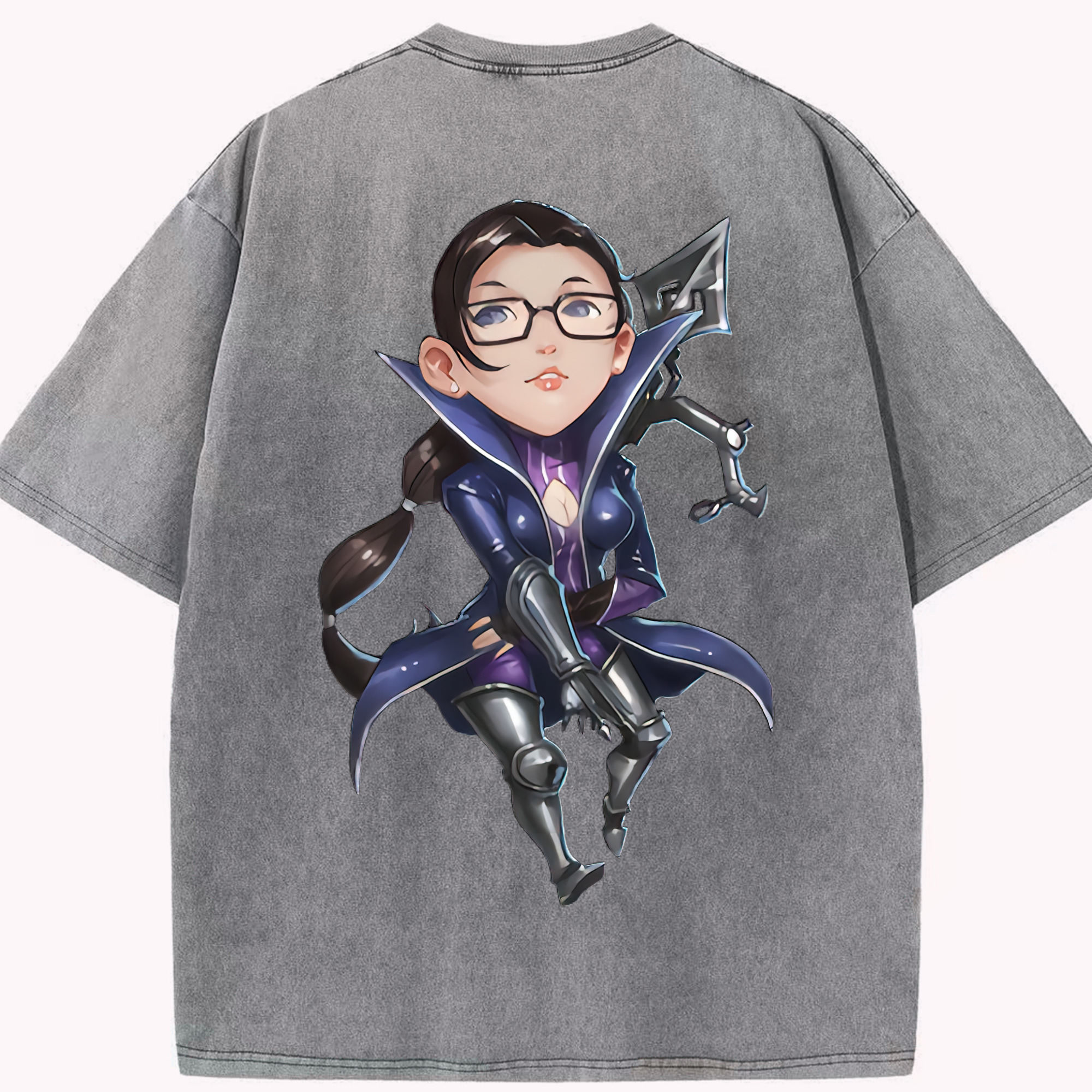 リーグ・オブ・レジェンド League of Legends LOL 綿100% ヴィンテージ風 半袖Tシャツ（背面プリント）