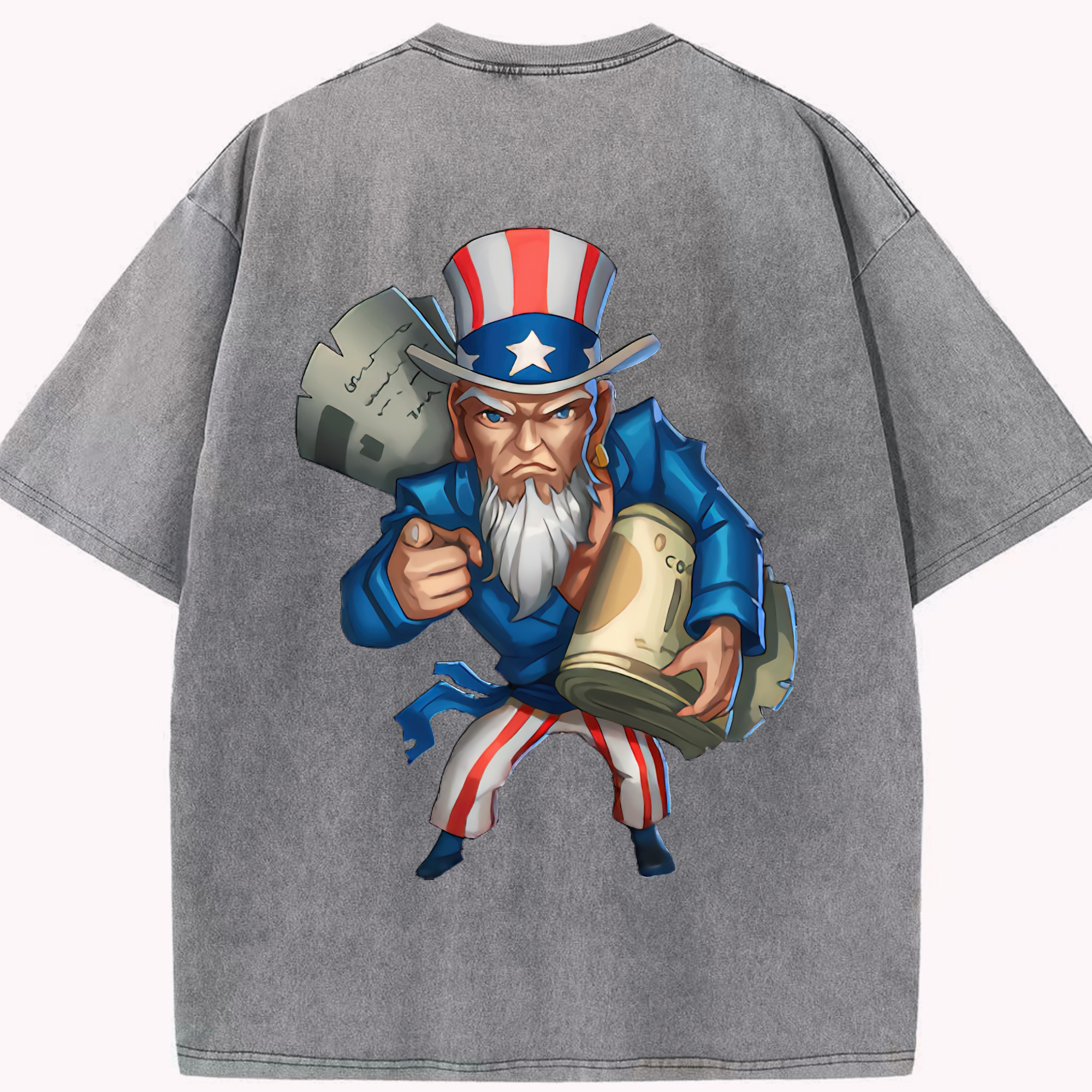 リーグ・オブ・レジェンド League of Legends LOL 綿100% ヴィンテージ風 半袖Tシャツ（背面プリント）