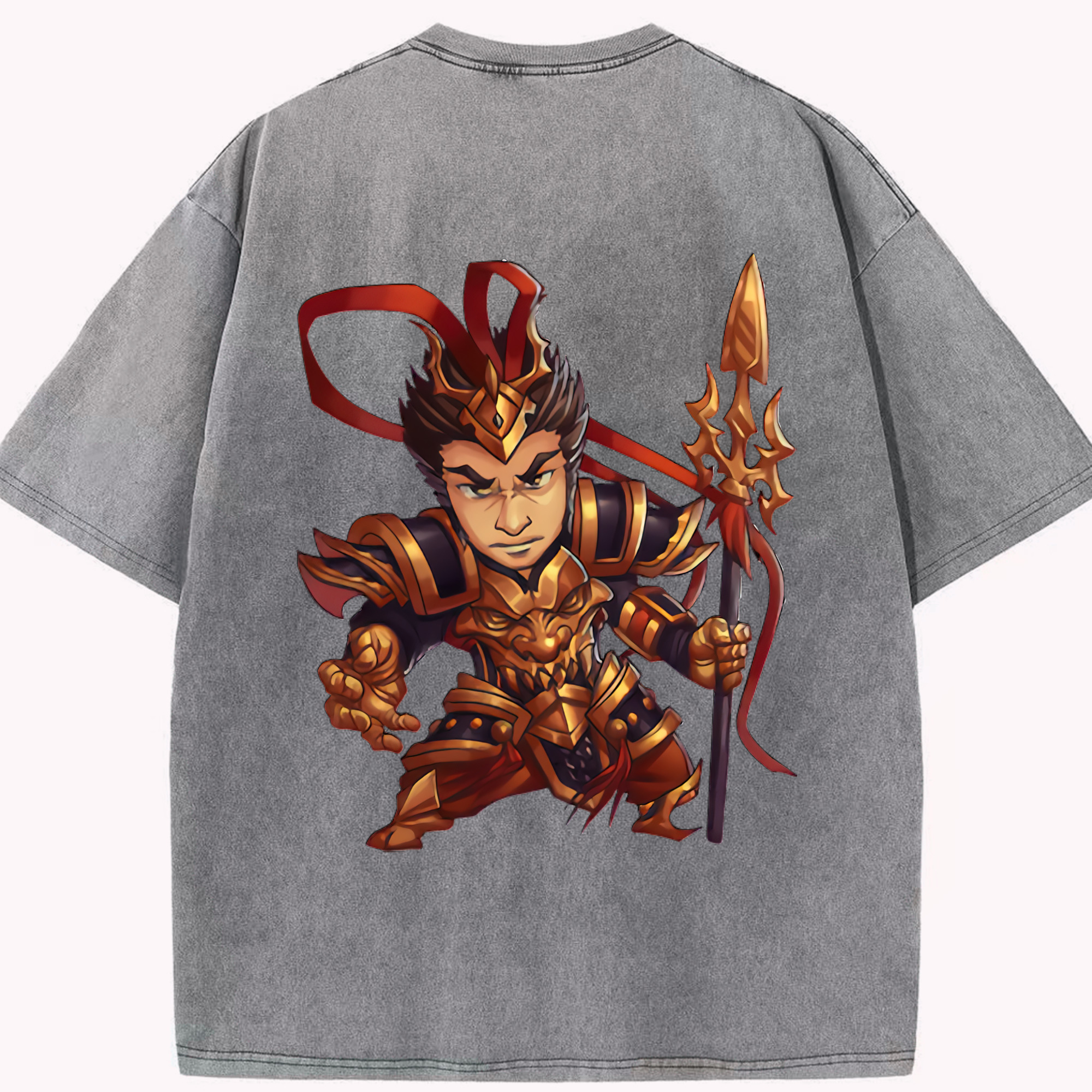 リーグ・オブ・レジェンド League of Legends LOL 綿100% ヴィンテージ風 半袖Tシャツ（背面プリント）
