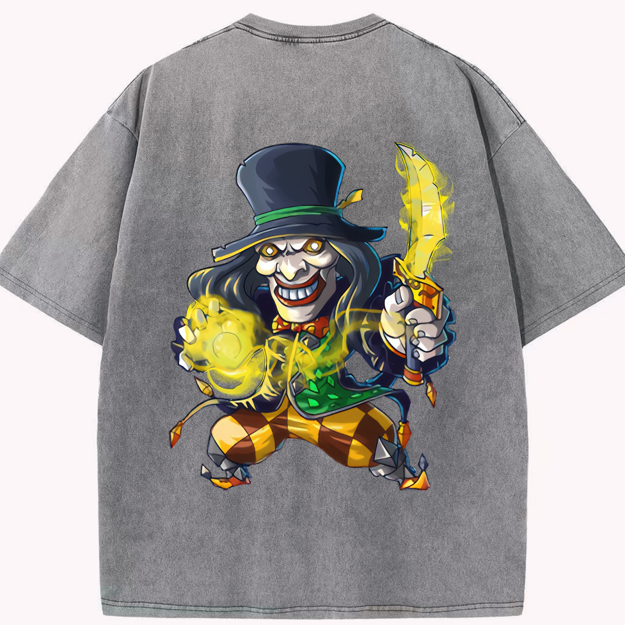 リーグ・オブ・レジェンド League of Legends LOL 綿100% ヴィンテージ風 半袖Tシャツ（背面プリント）