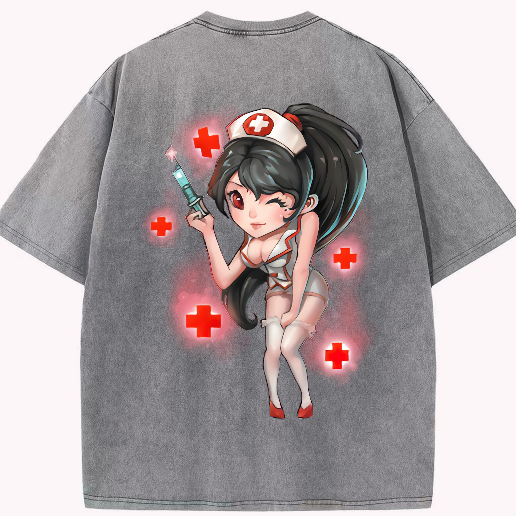 リーグ・オブ・レジェンド League of Legends LOL 綿100% ヴィンテージ風 半袖Tシャツ（背面プリント）