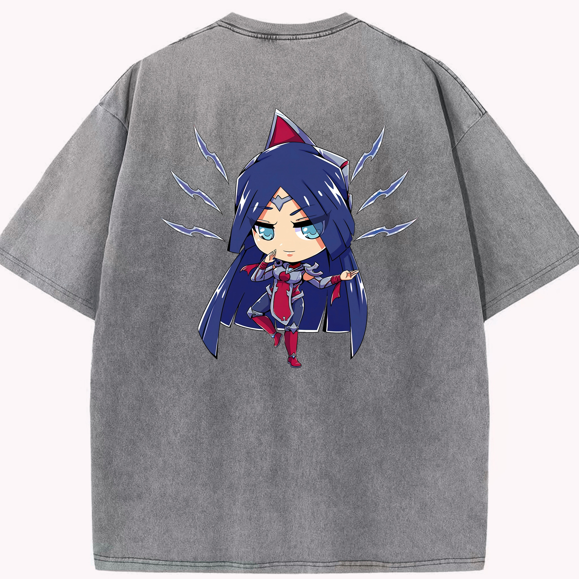 リーグ・オブ・レジェンド League of Legends LOL 綿100% ヴィンテージ風 半袖Tシャツ（背面プリント）