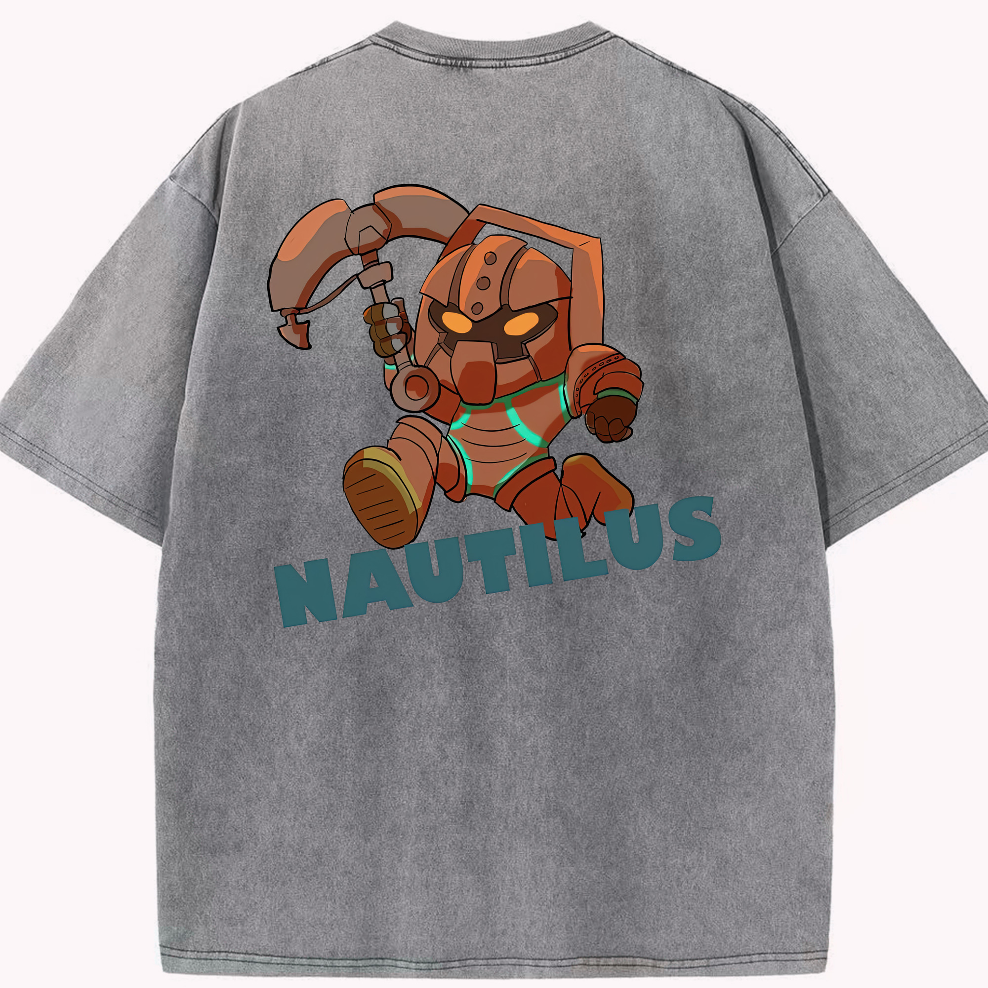 リーグ・オブ・レジェンド League of Legends LOL 綿100% ヴィンテージ風 半袖Tシャツ（背面プリント）