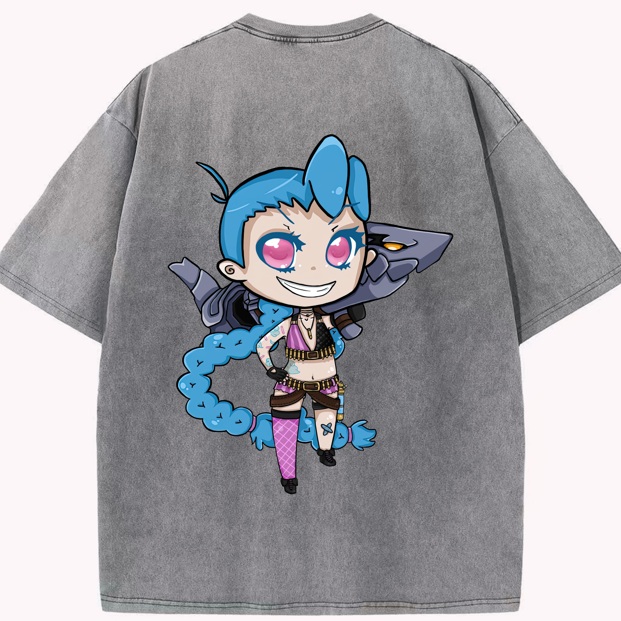 リーグ・オブ・レジェンド League of Legends LOL 綿100% ヴィンテージ風 半袖Tシャツ（背面プリント）