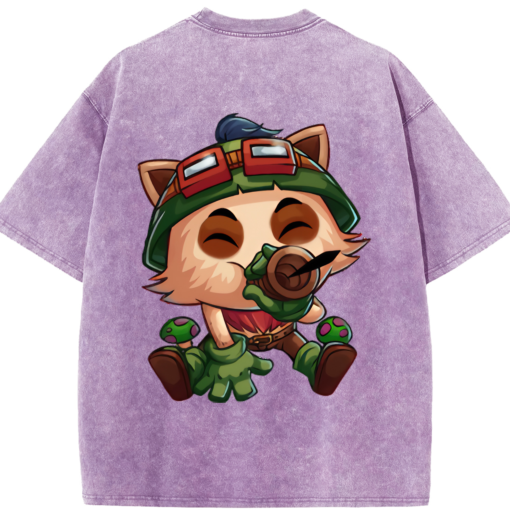 リーグ・オブ・レジェンド League of Legends LOL 綿100% ヴィンテージ風 半袖Tシャツ（背面プリント）